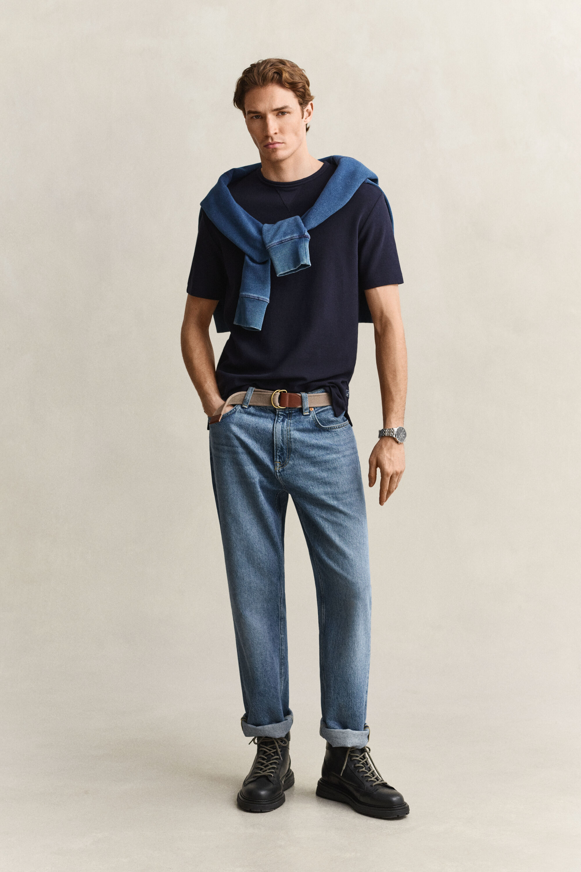 Strukturiertes T-Shirt