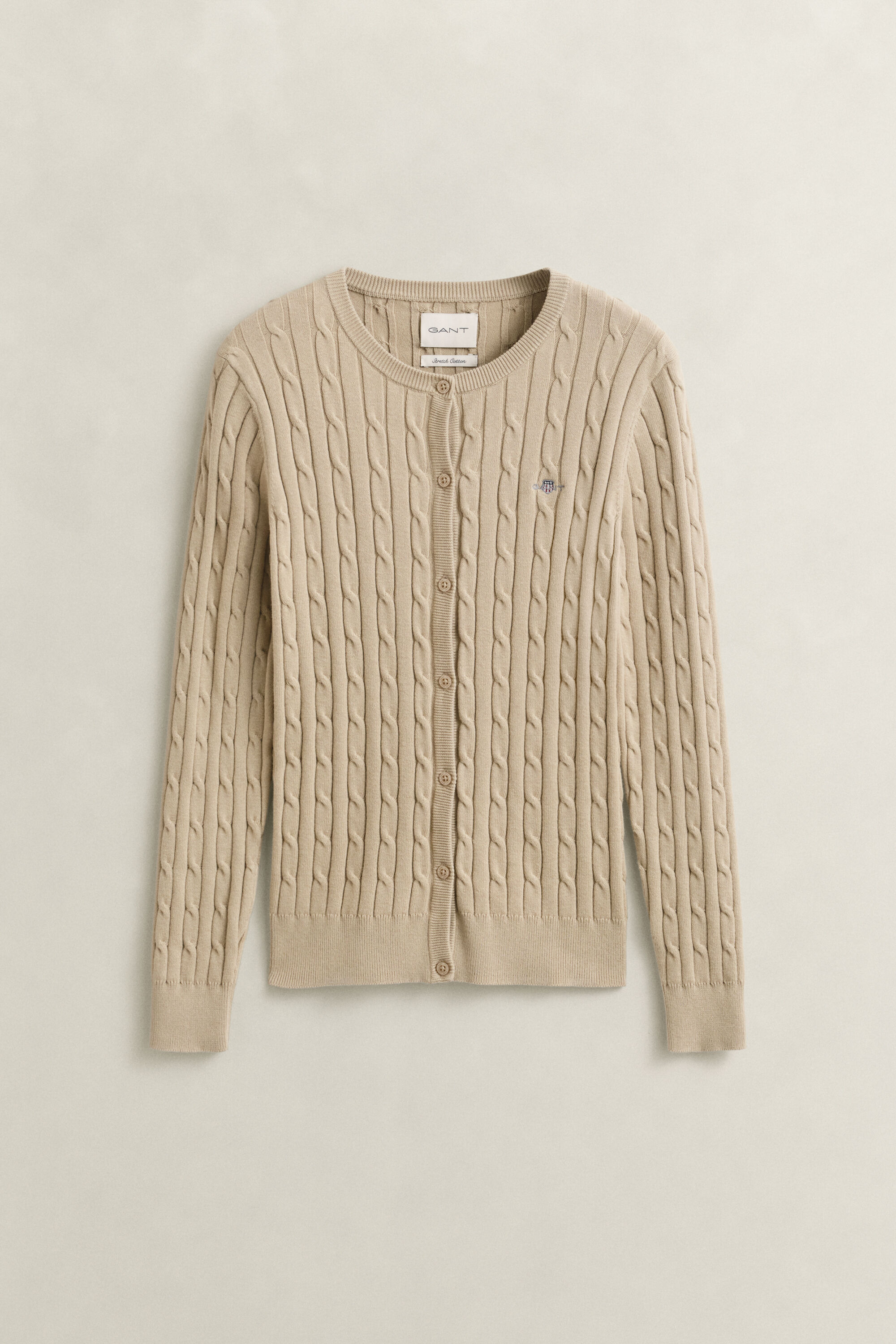 Strickjacke mit Zopfmuster