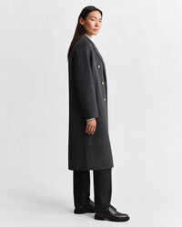 Handgen&auml;hter Mantel mit Karomuster