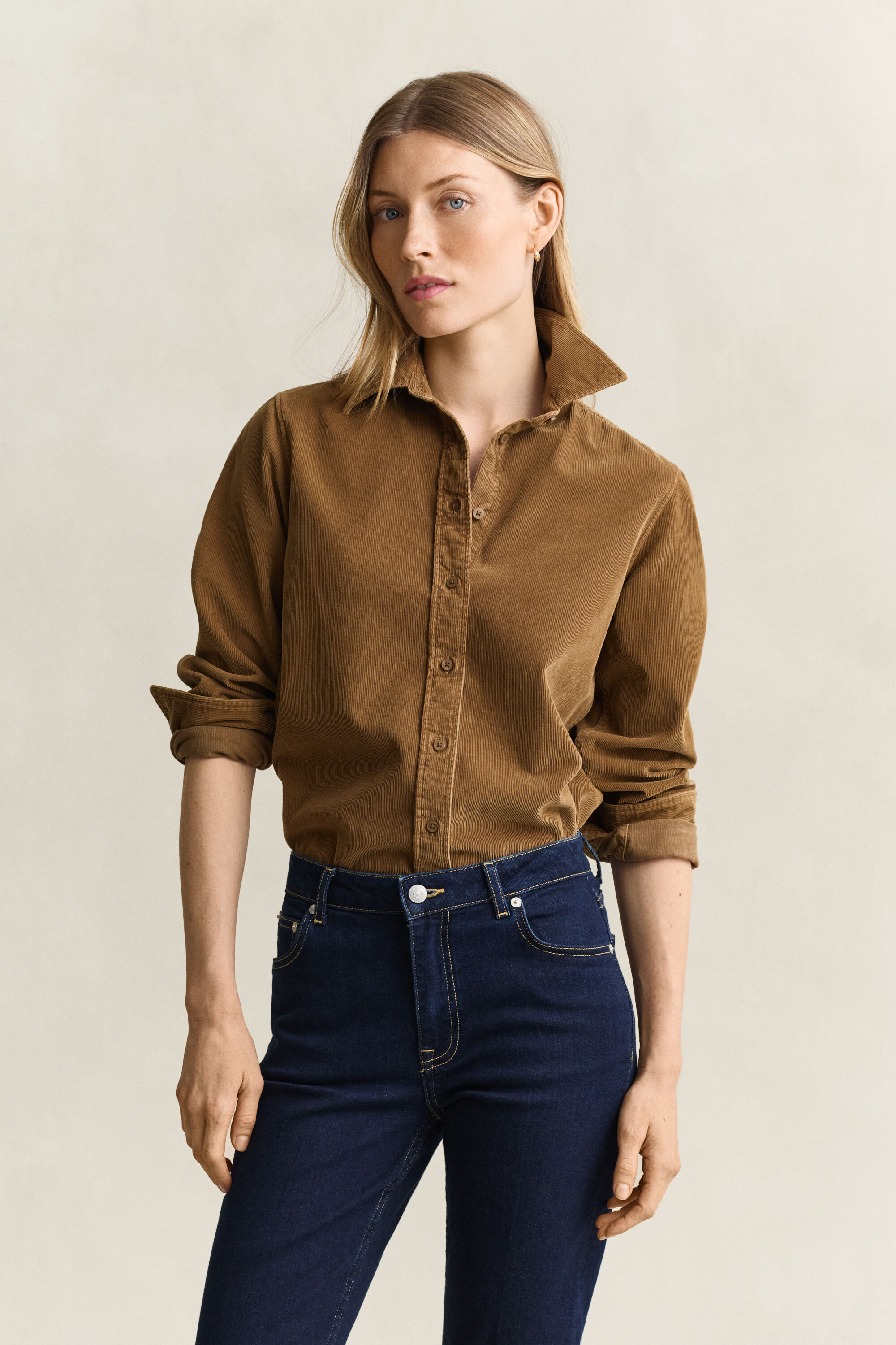 Regular Fit Cordhemd