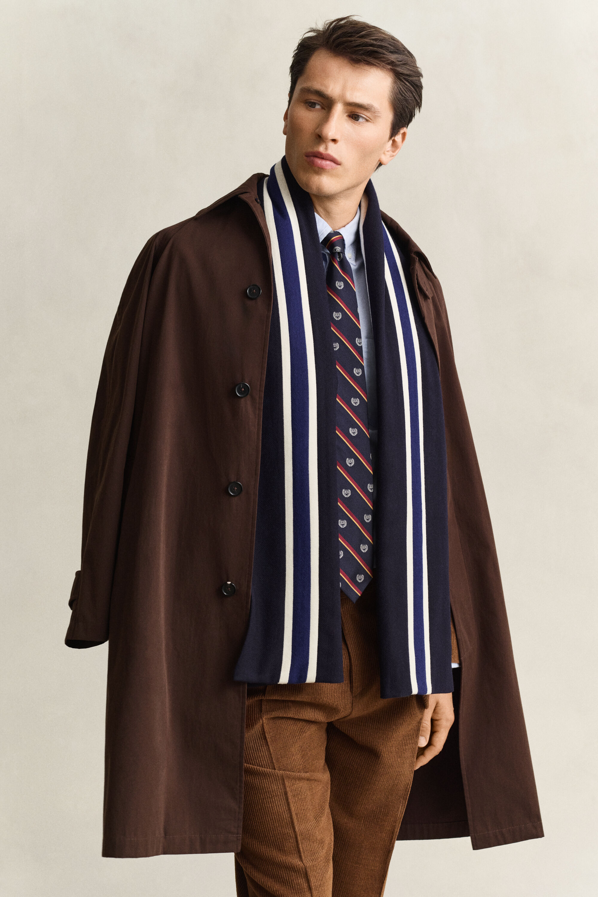 Gant x Yale Wollschal mit Streifen