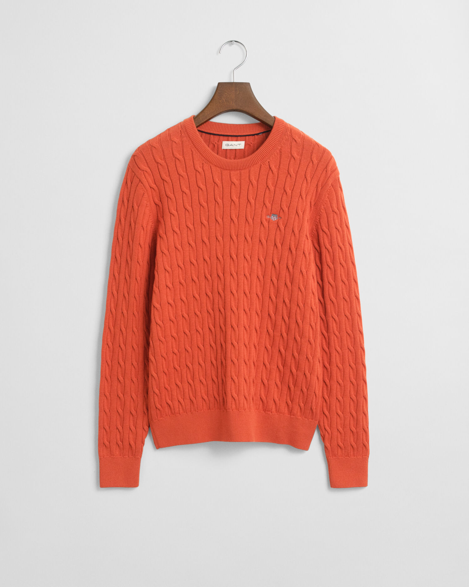 Teens Shield Zopfstrick Rundhalspullover aus Baumwolle