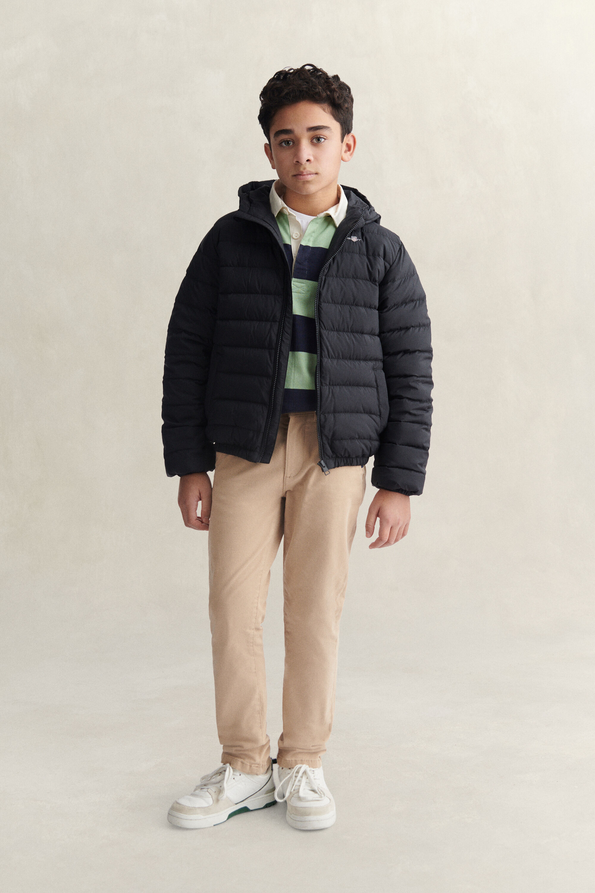 Leichte Teen Boys Daunenjacke mit Kapuze