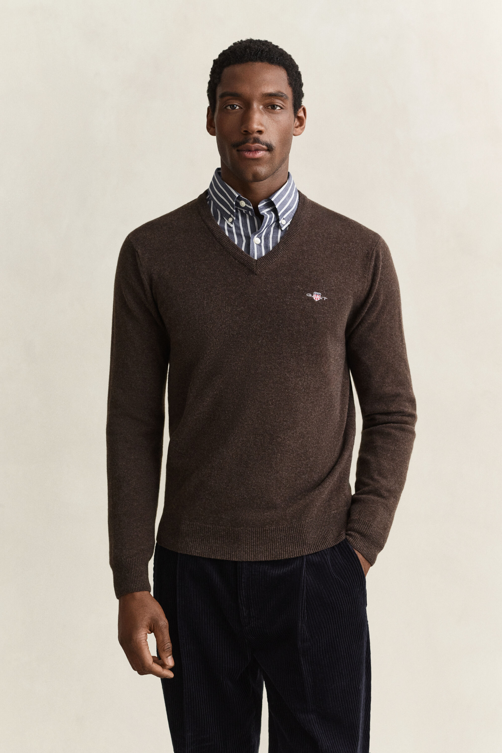 V-Neck Pullover aus Lambswool