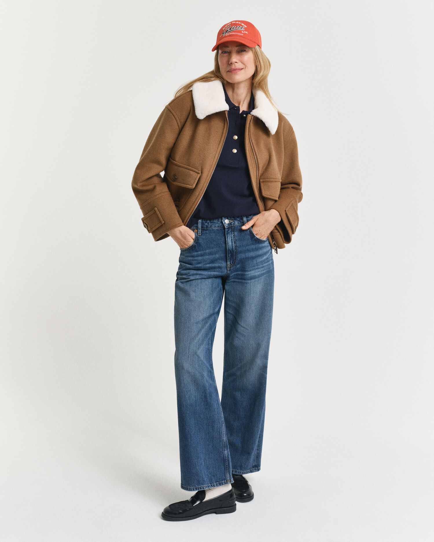 Langarm-Poloshirt aus Piqué