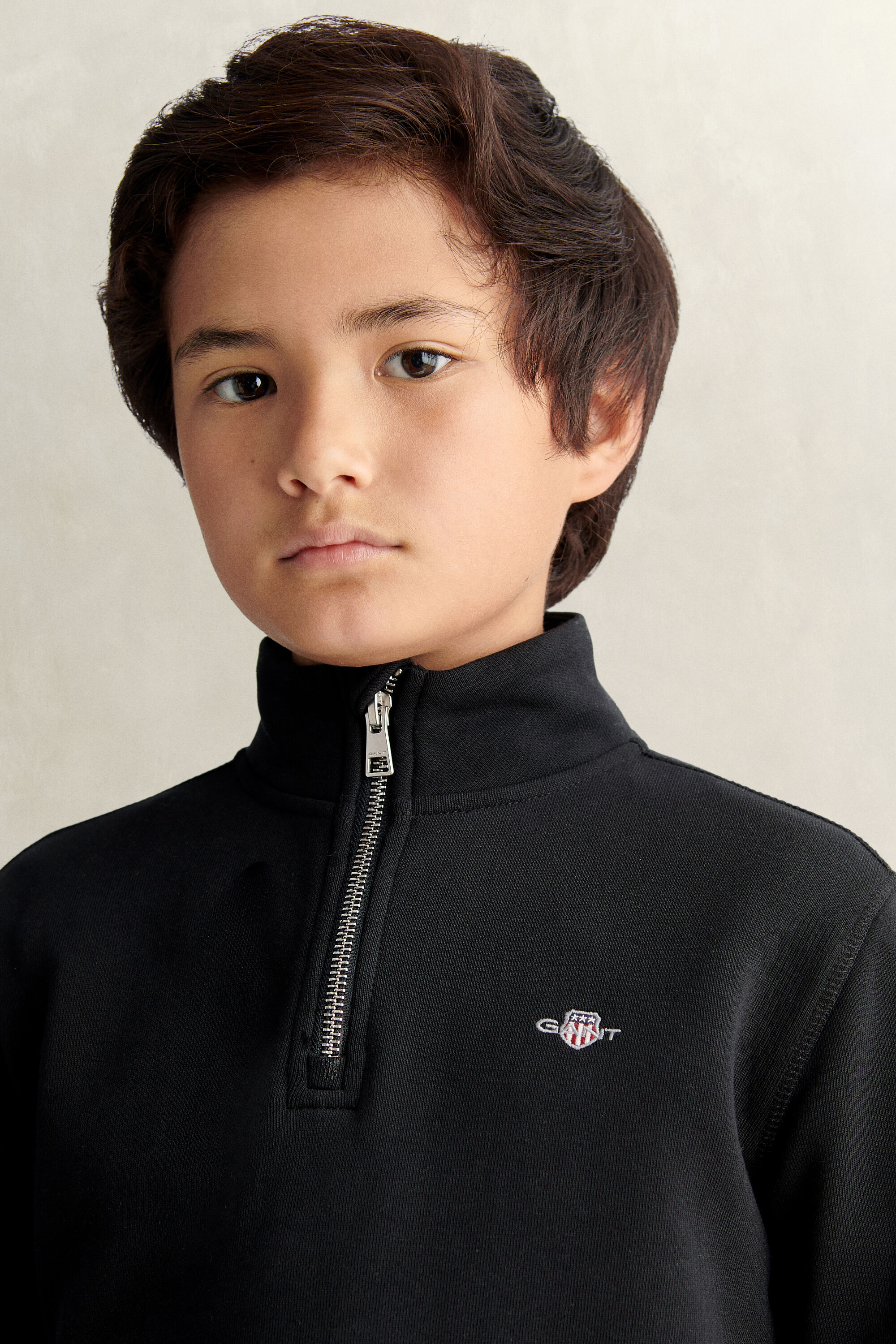 Teen Boys Shield Sweatshirt mit Reißverschlusskragen