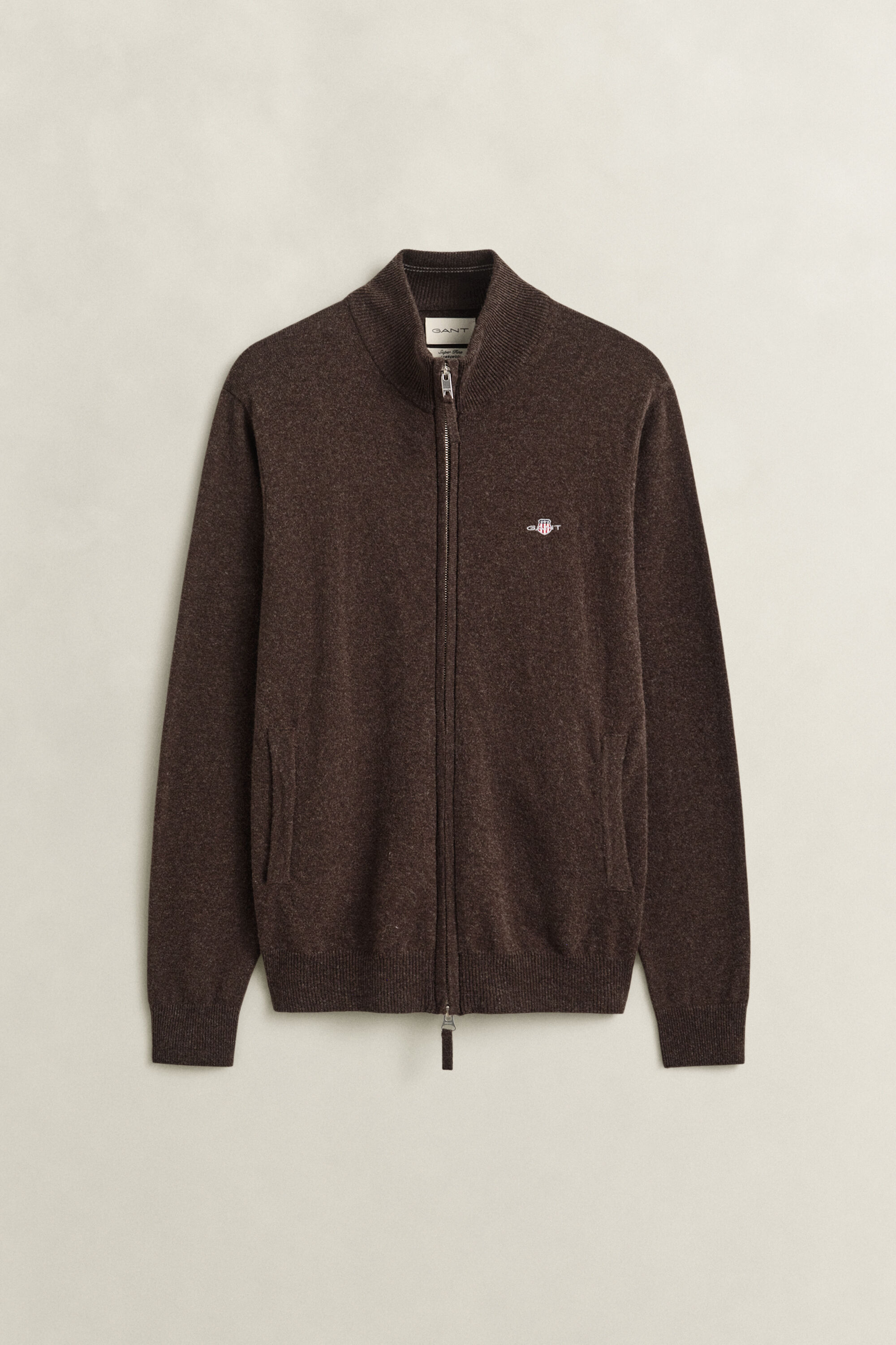 Strickjacke aus Lambswool mit Reißverschluss