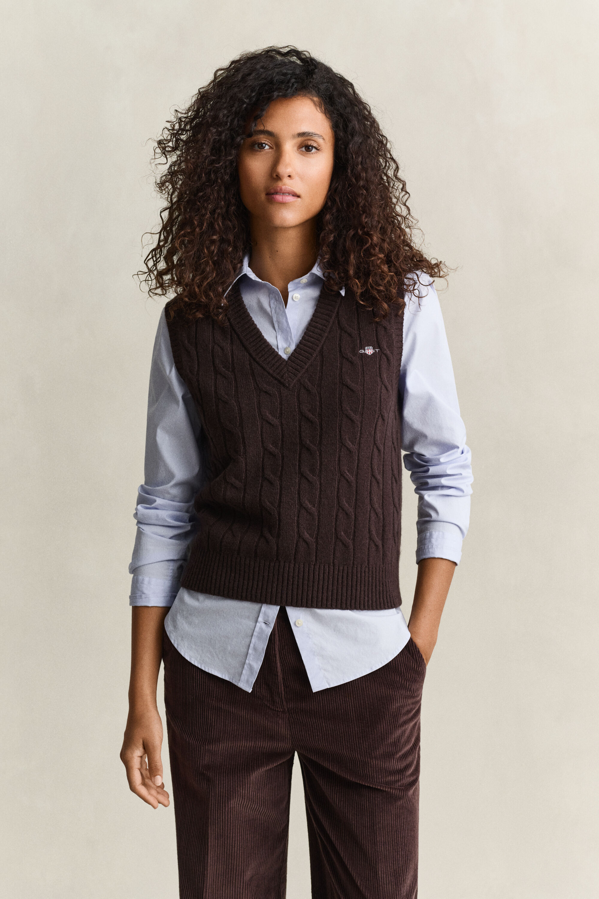 Zopfstrick Pullunder aus Lambswool