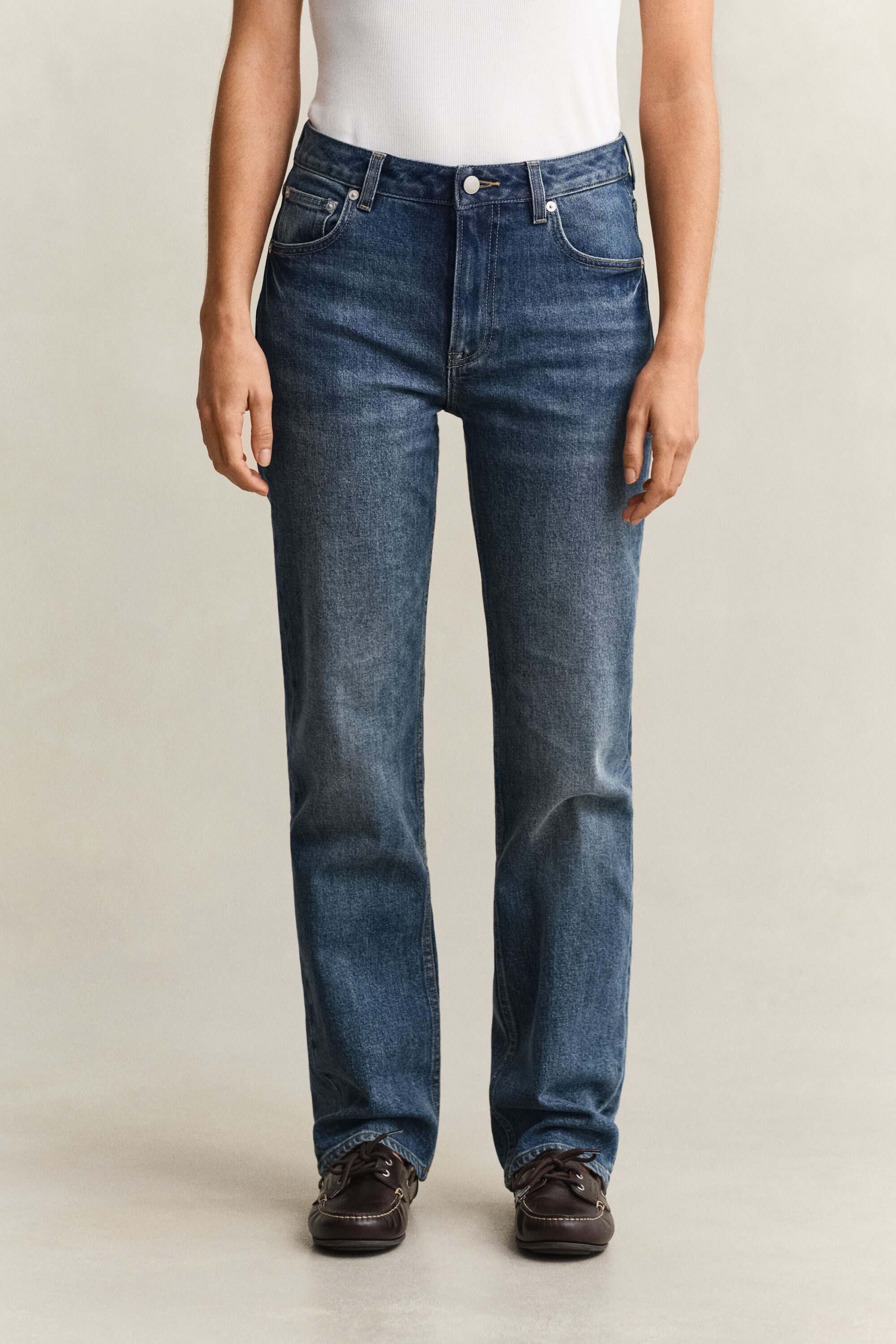 Stretch-Jeans mit geradem Bein