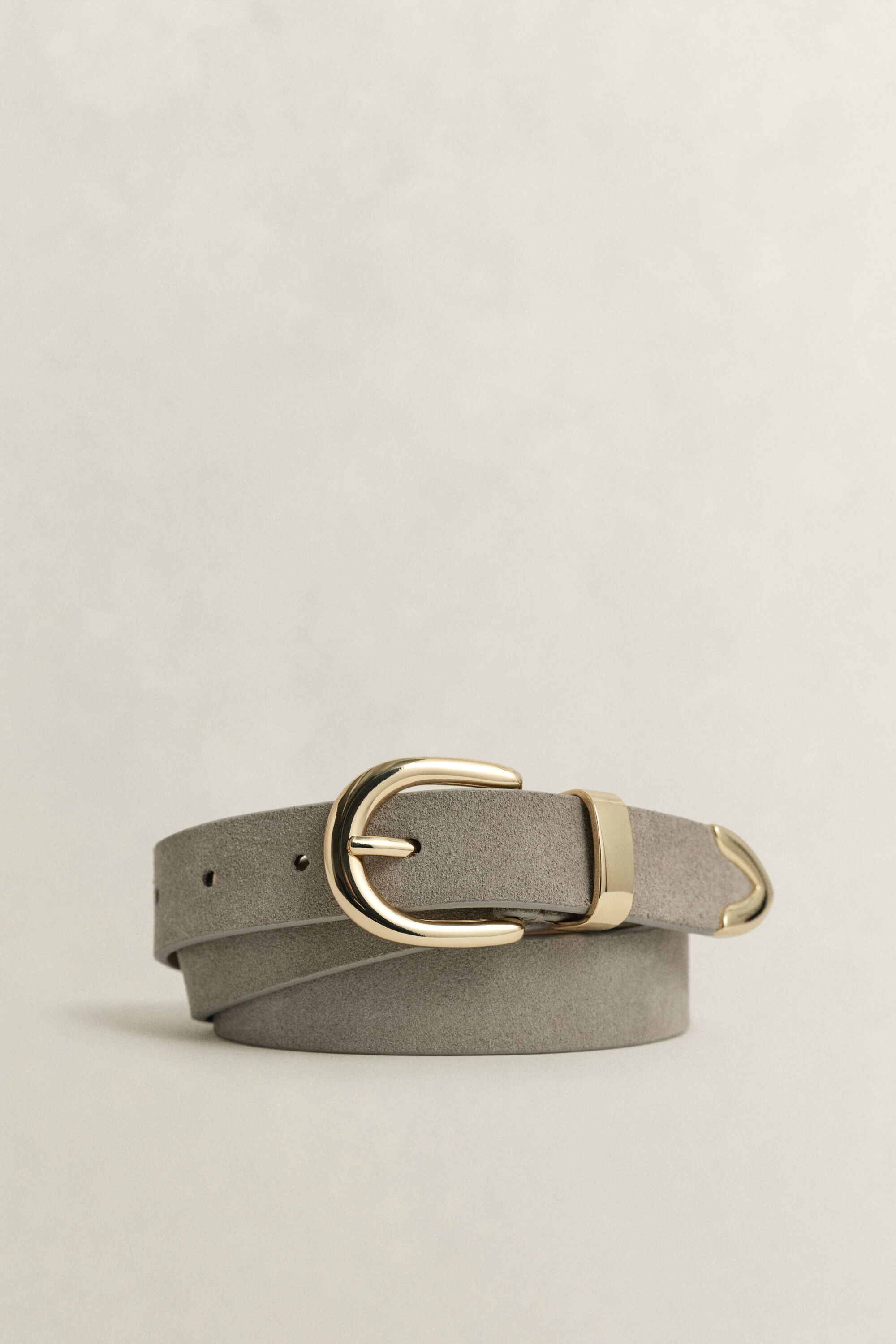Veloursledergürtel mit Metalldetails