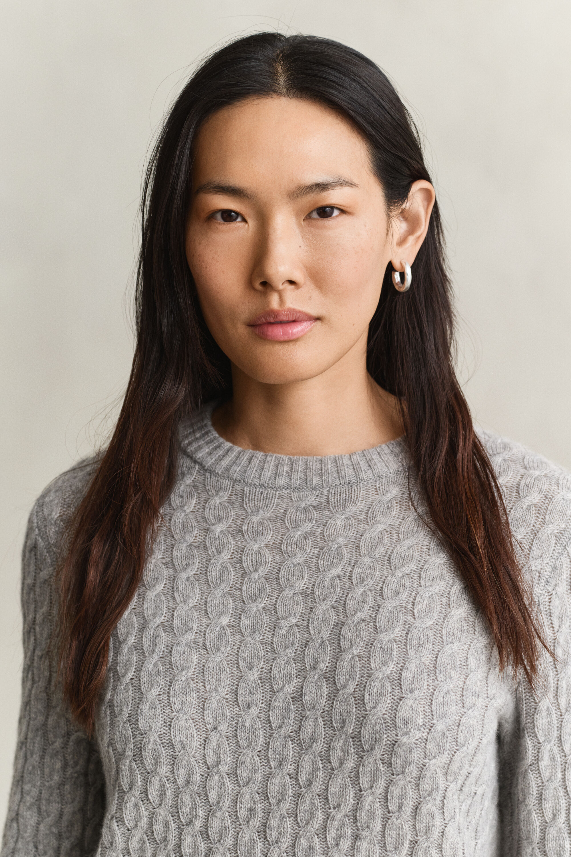 Zopfstrickpullover aus Kaschmir