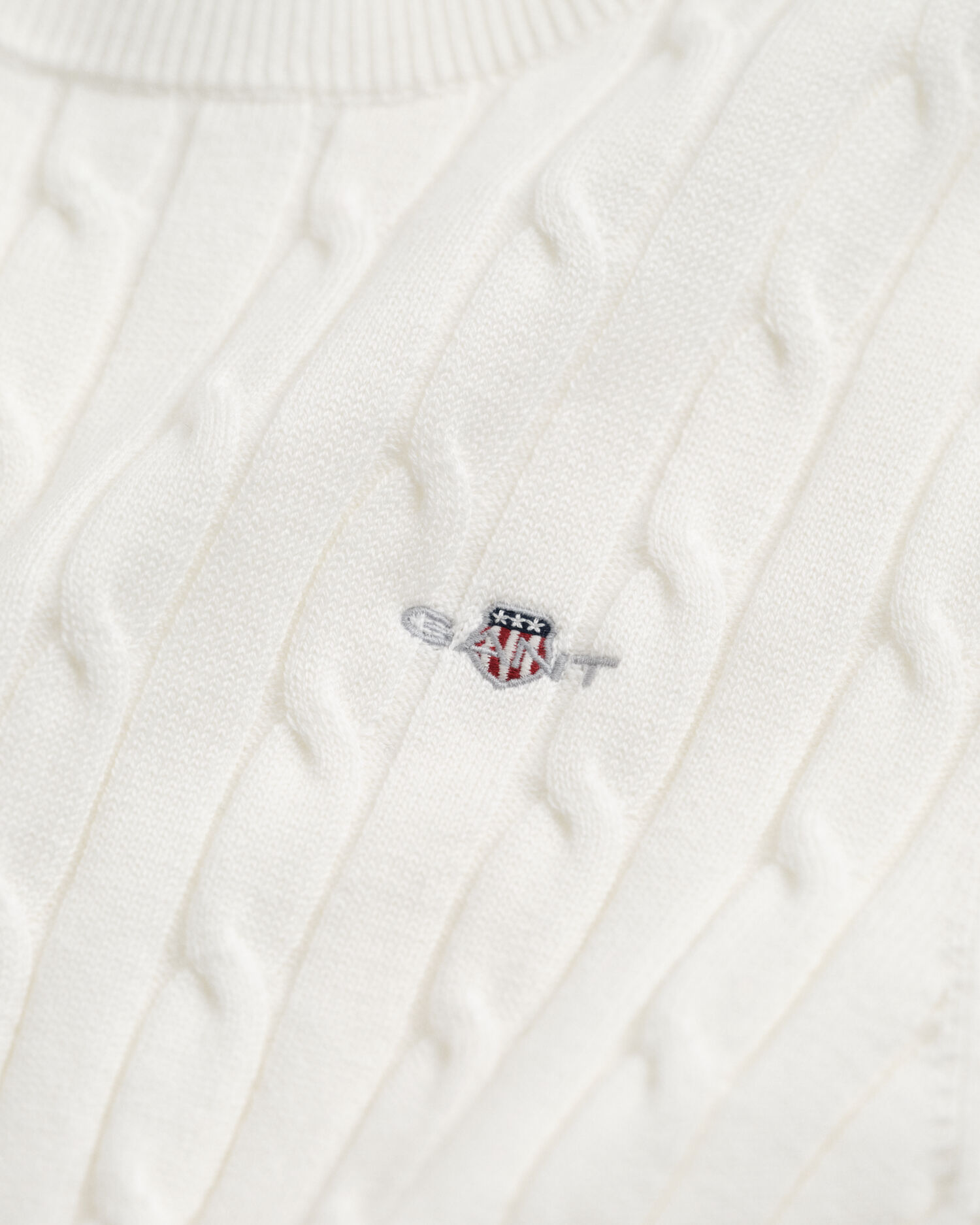 Zopfstrick Kurzarmpullover