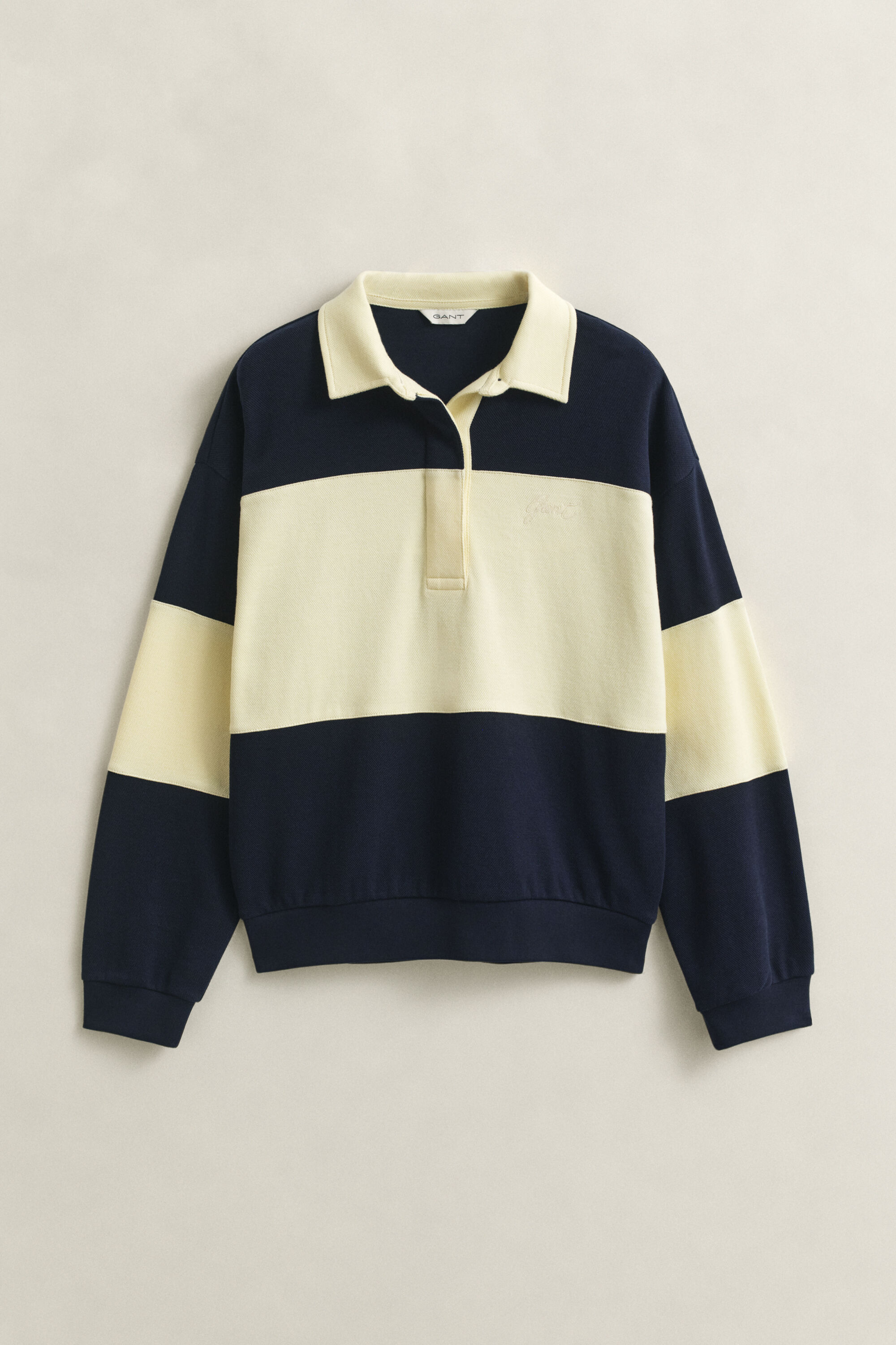 Color Blocked Rugger mit Piquéstruktur