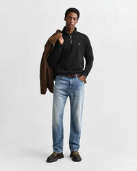 Shield Sweatshirt mit halblangem Rei&szlig;verschluss