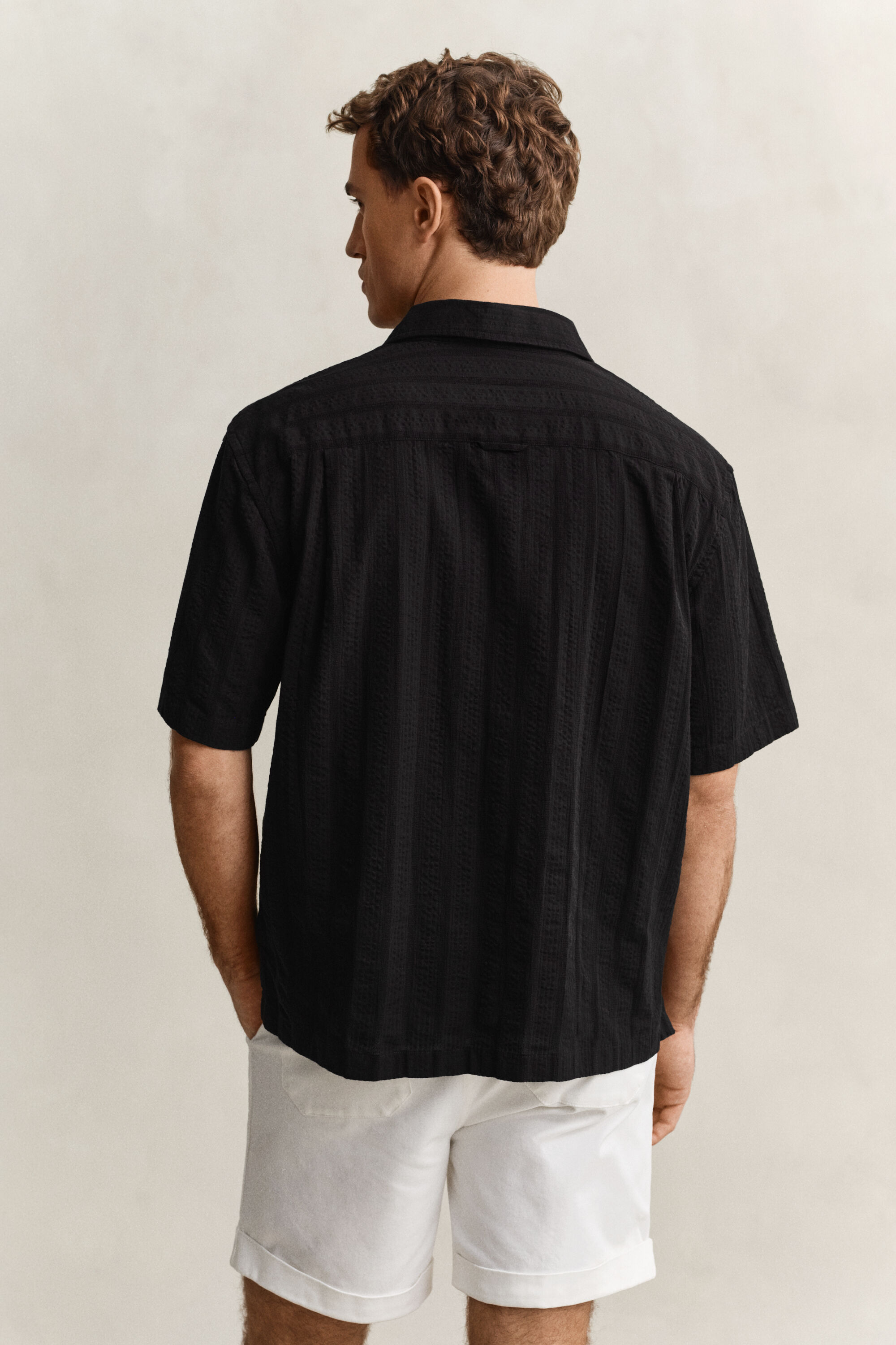 Relaxed Fit Dobby Stripe Hemd