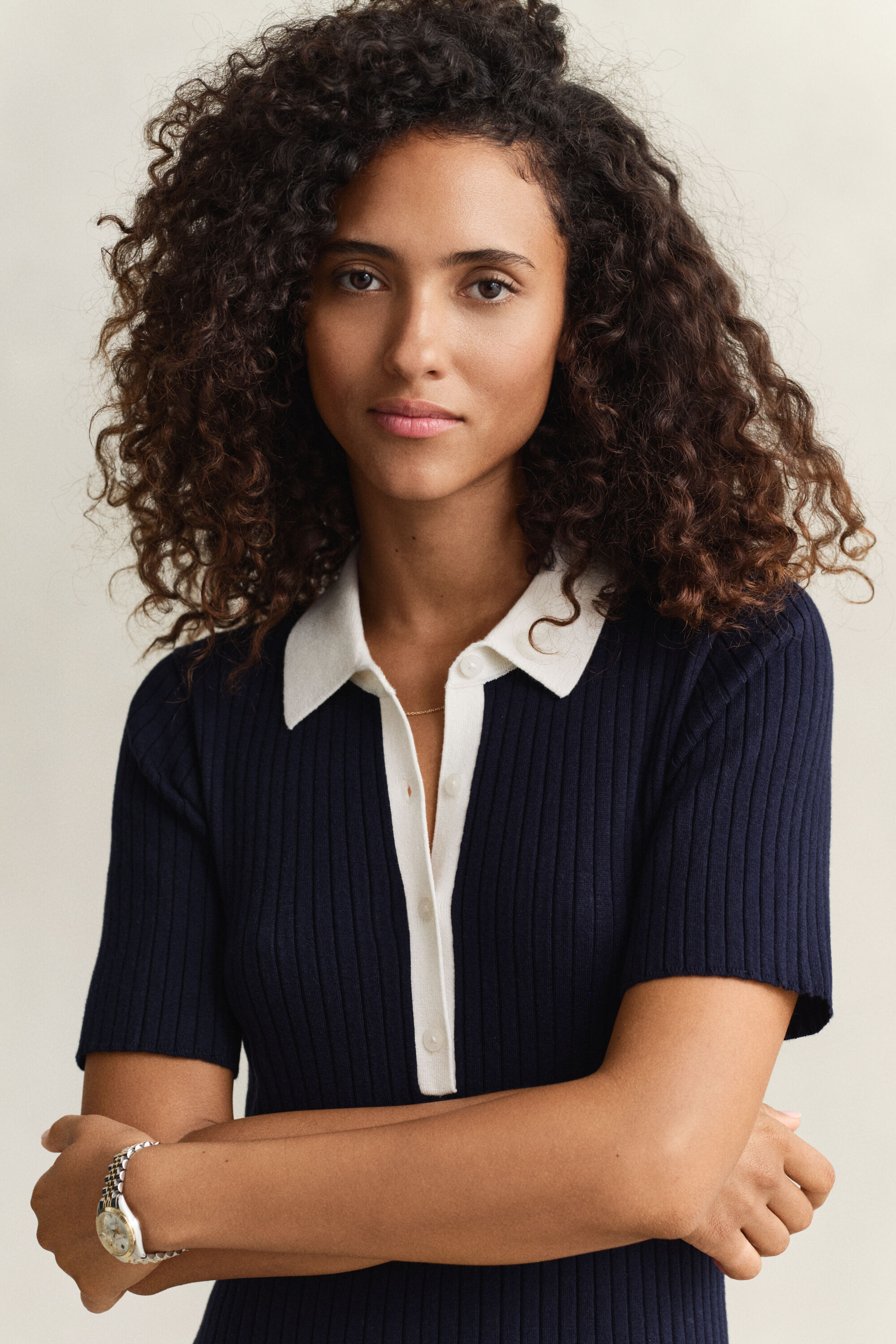 Polokleid aus Rippstrick