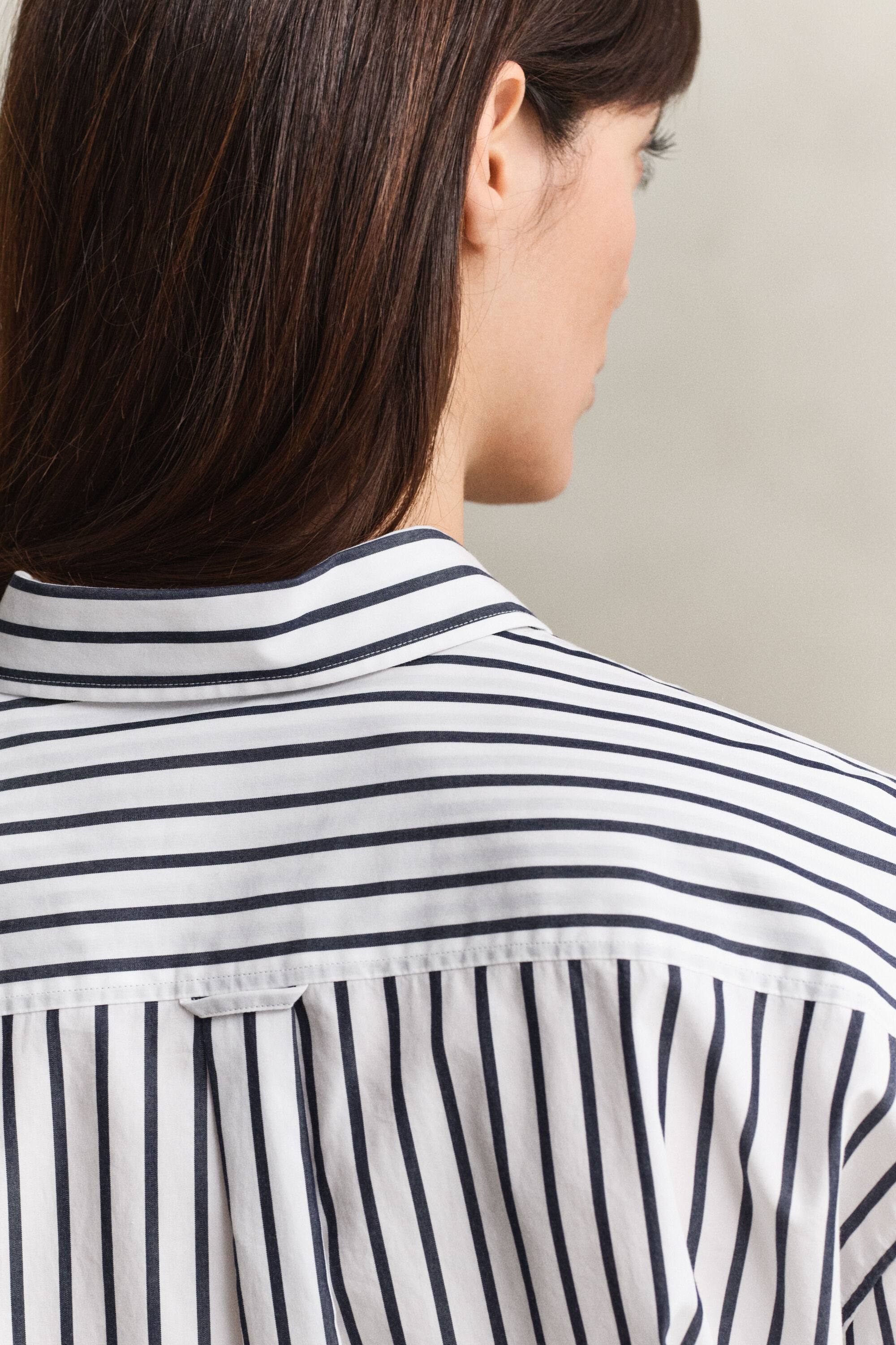 Relaxed Fit Classic Popeline-Bluse mit Streifen