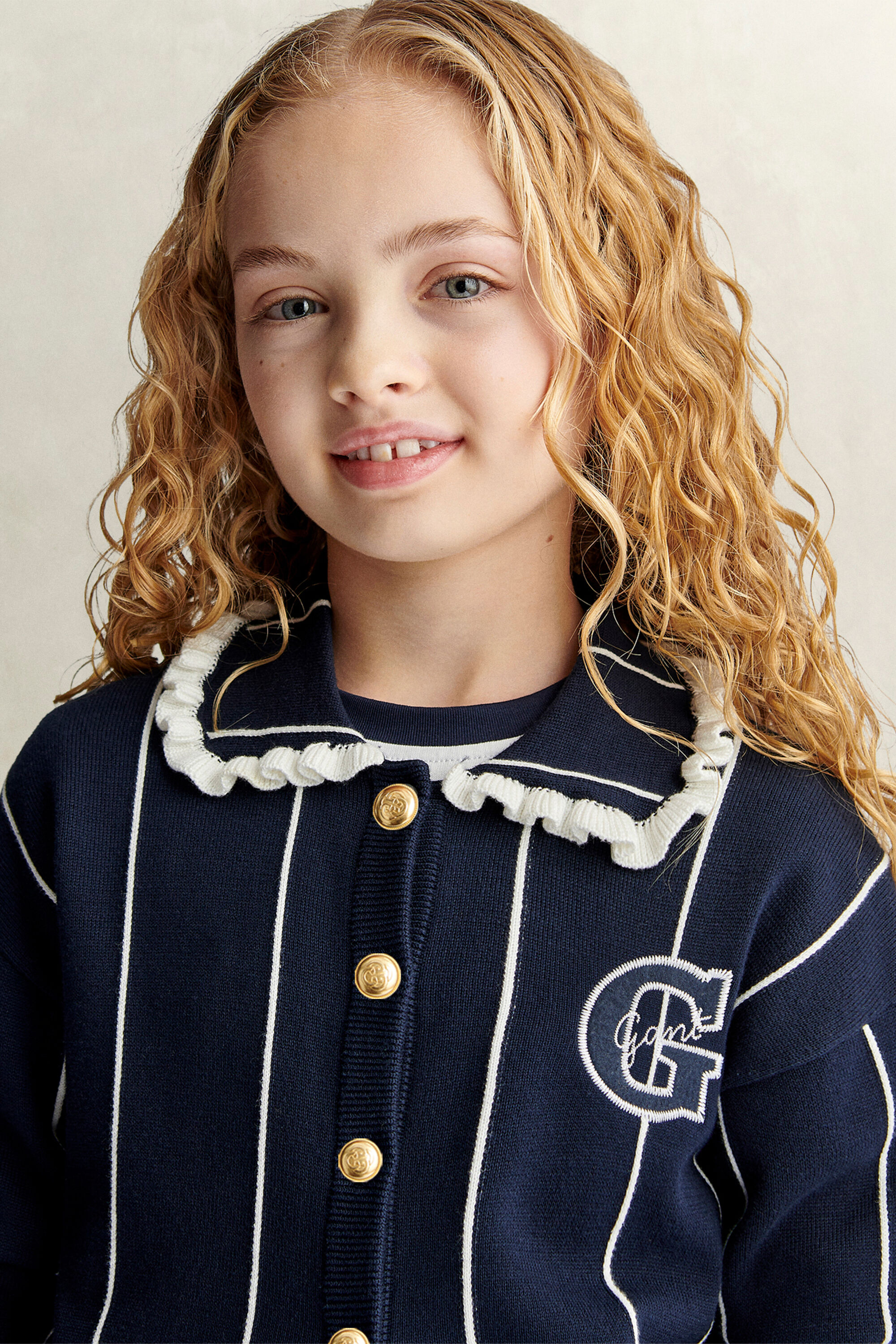 Teen Girls Strickjacke mit Streifen