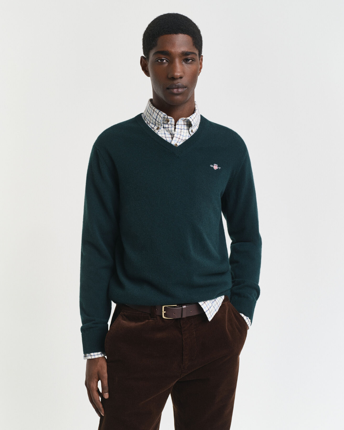 Superfine Lambswool V-Neck Pullover