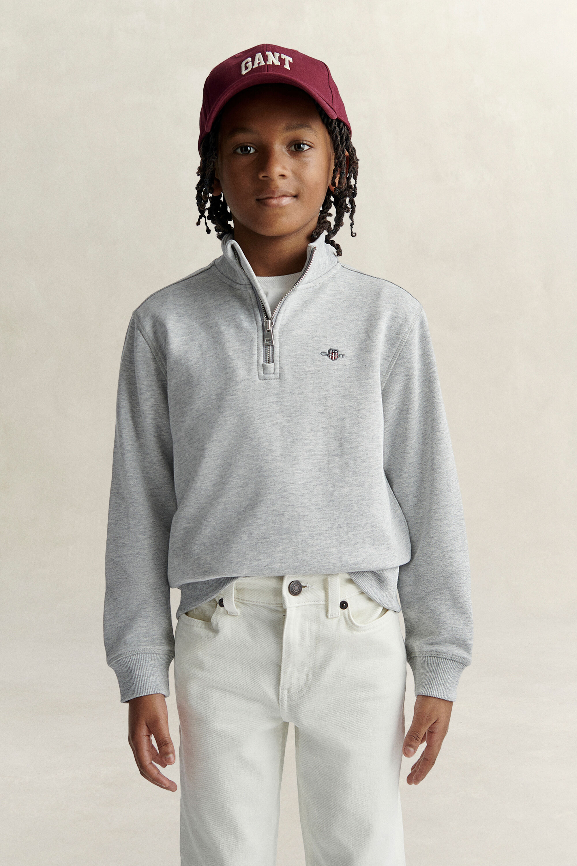 Teen Boys Shield Sweatshirt mit Reißverschlusskragen