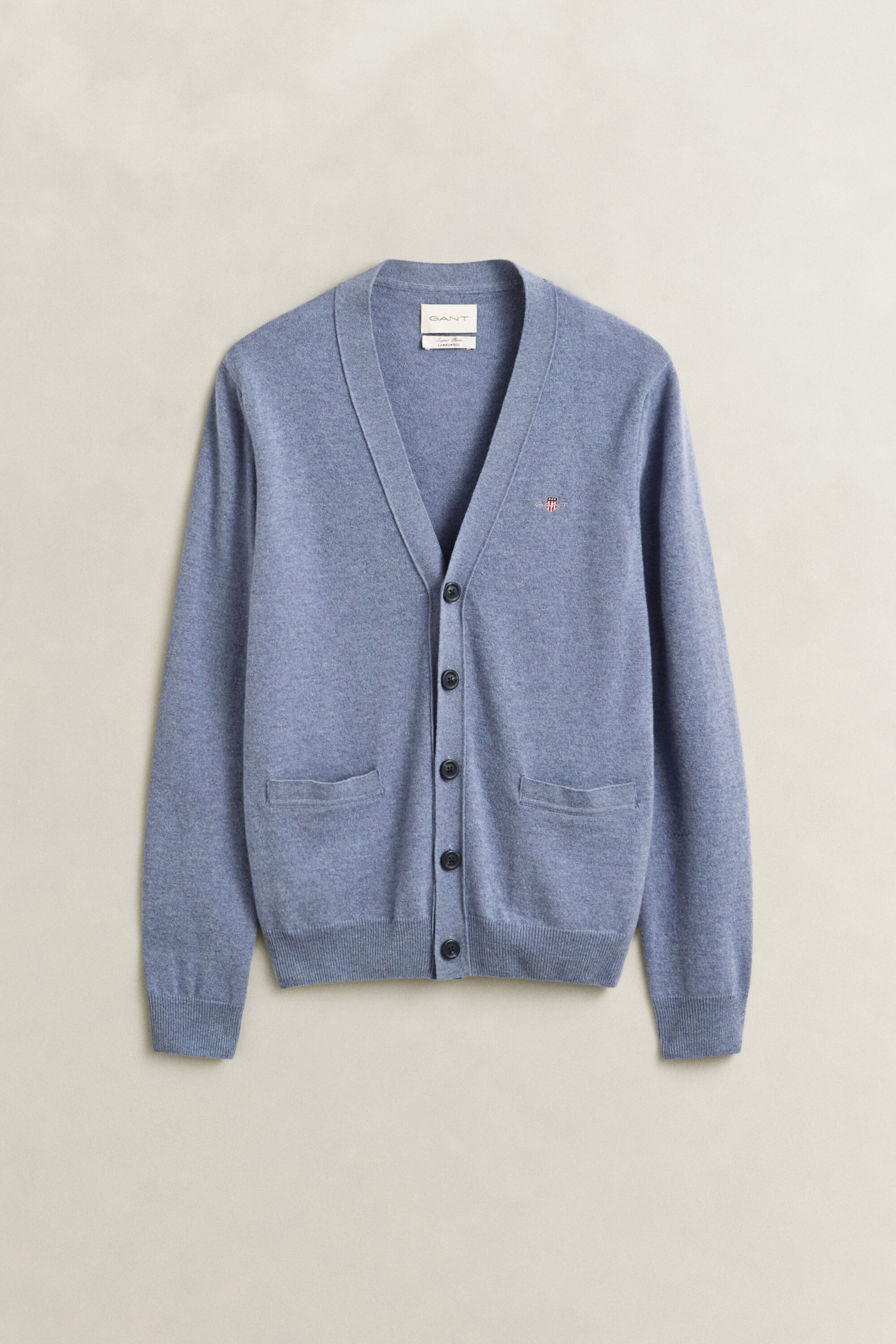 V-Neck Strickjacke aus Lambswool