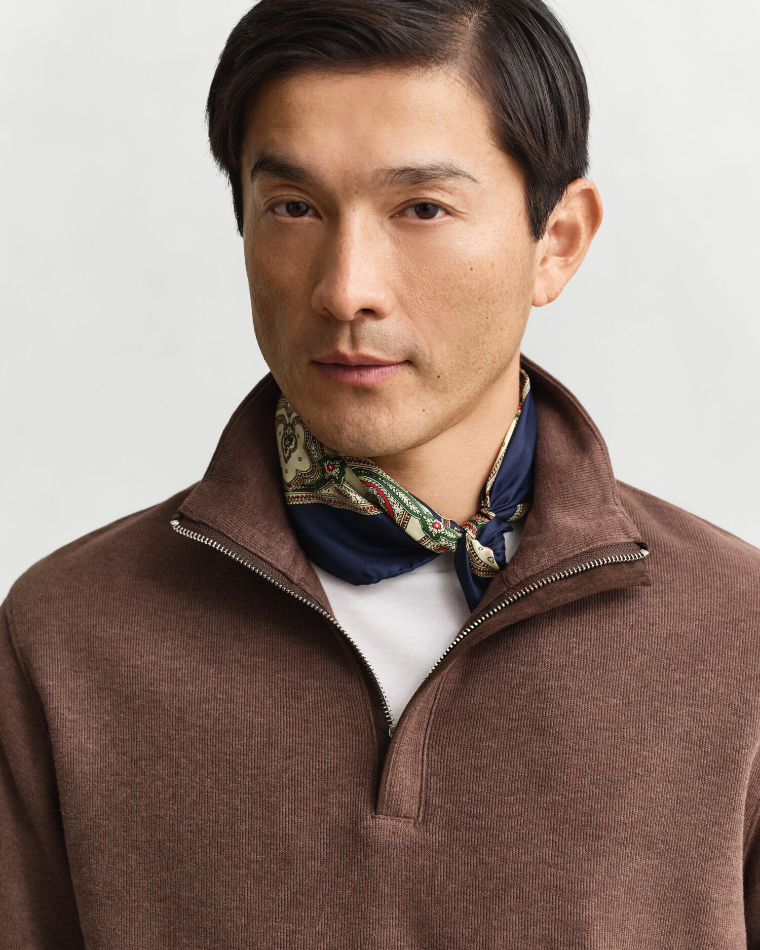 Sacker Rib Sweatshirt mit Reißverschlusskragen