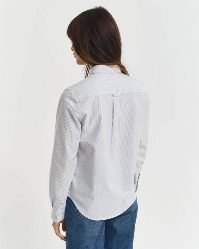 Regular Fit Classic Oxford-Bluse mit Streifen
