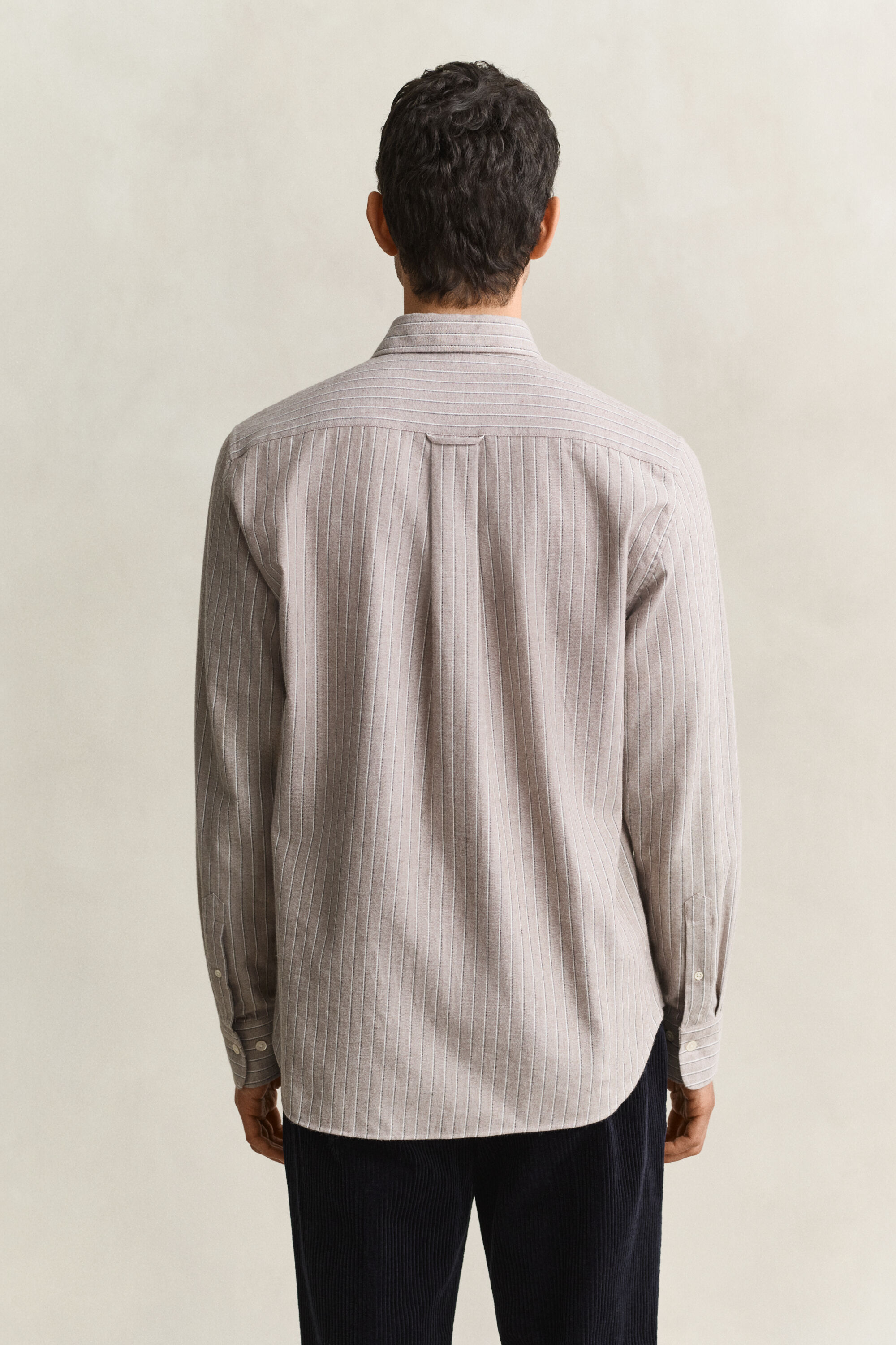Gestreiftes Flanellhemd aus Melange-Garn