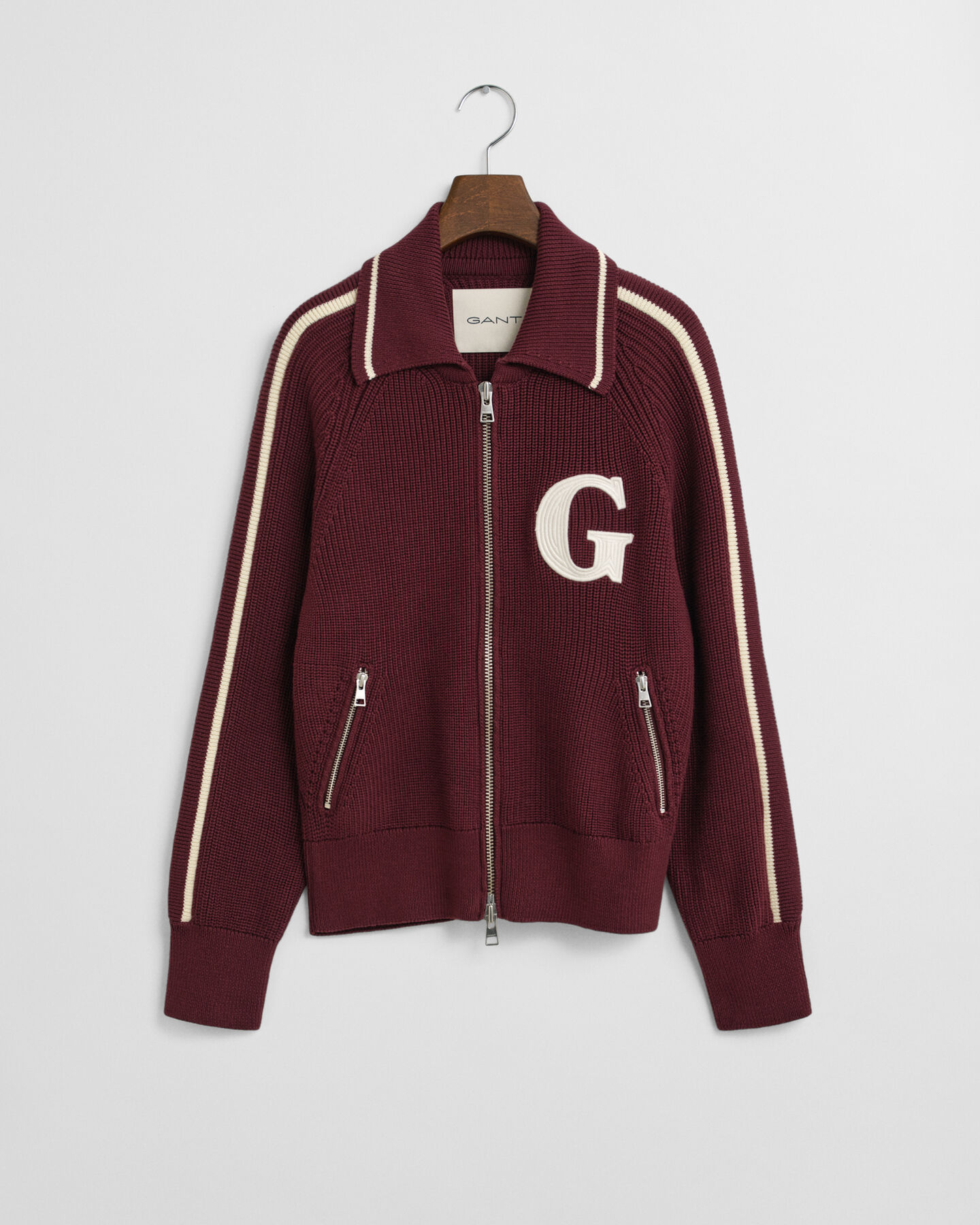 GANT Varsity Strickjacke mit Rei&szlig;verschluss