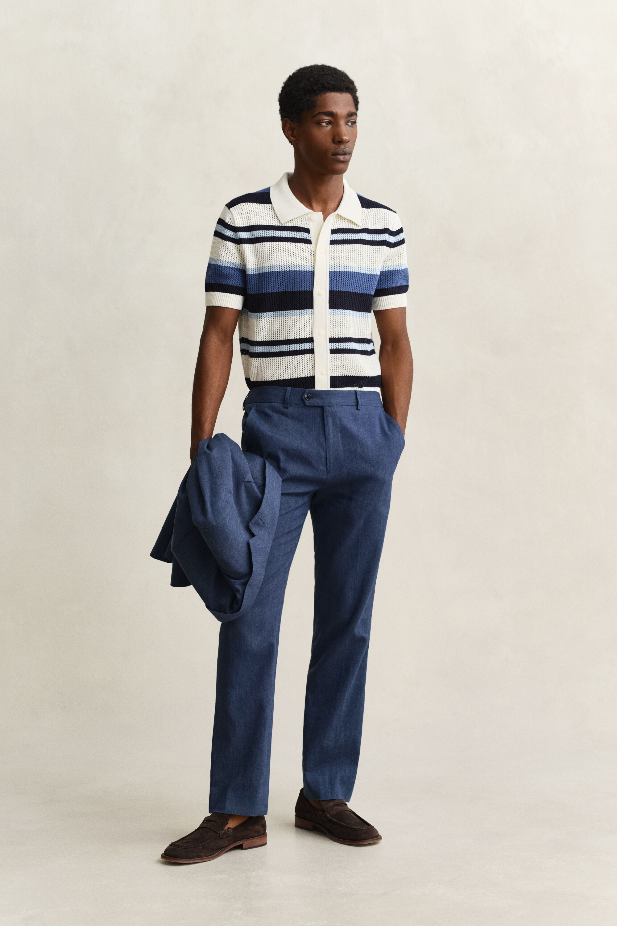 Anzughose aus Leinenmix