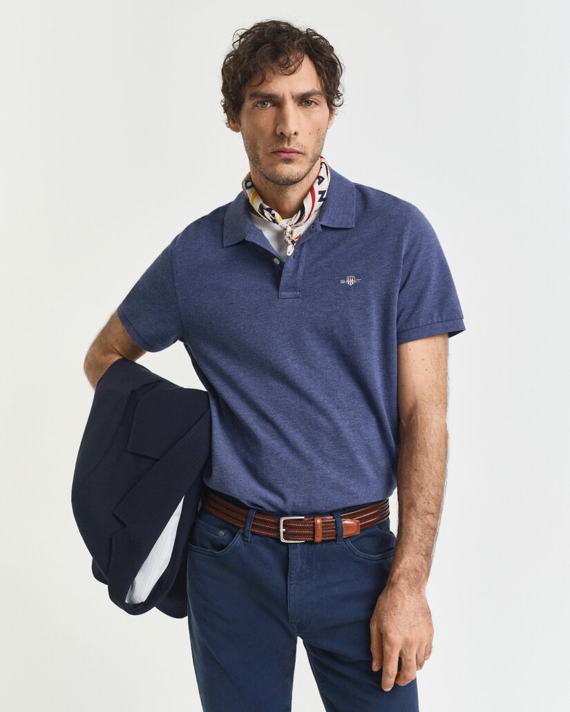 Regular Fit Shield Piqu&eacute; Poloshirt
