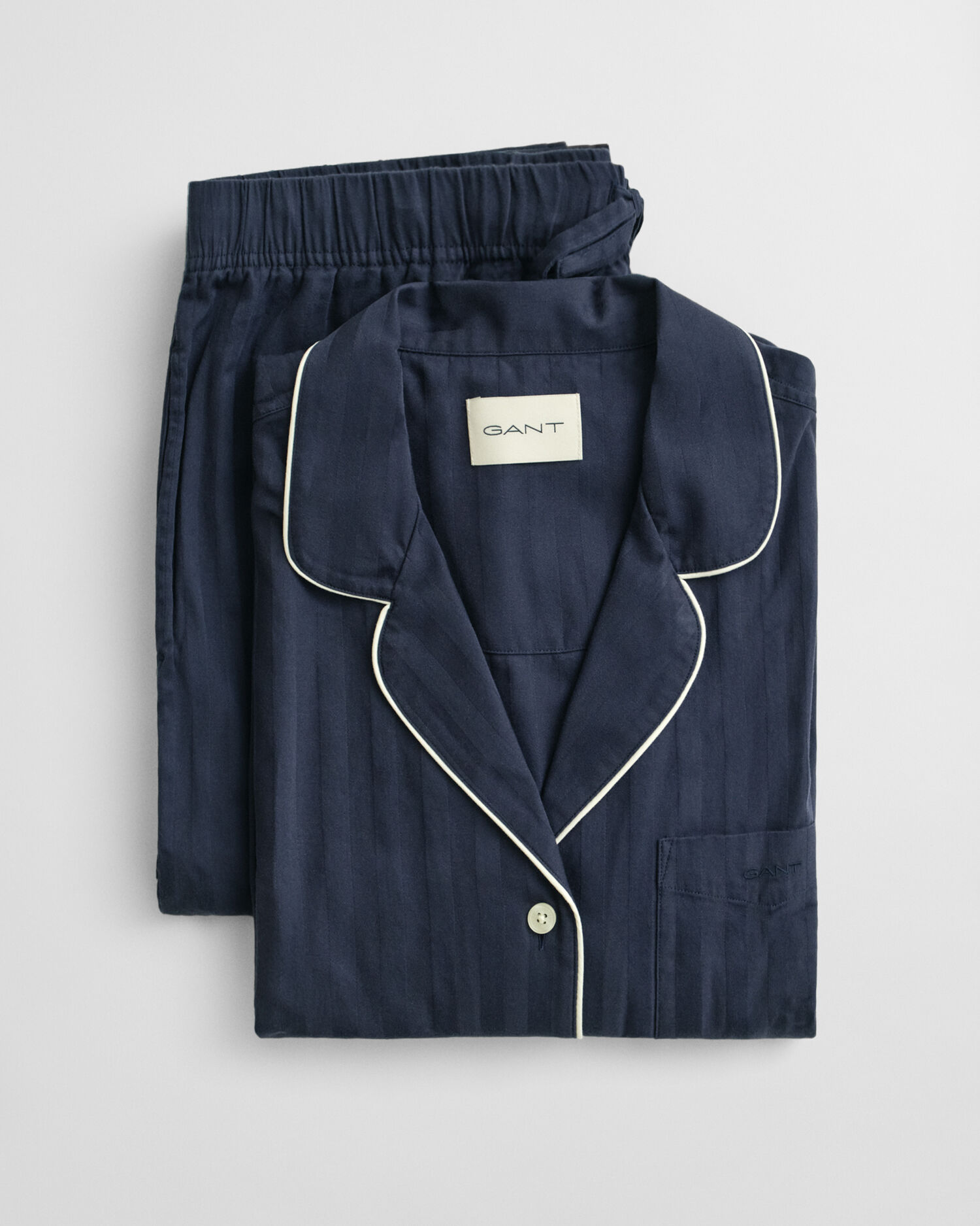 Pyjama mit Satinstreifen in Geschenkbox