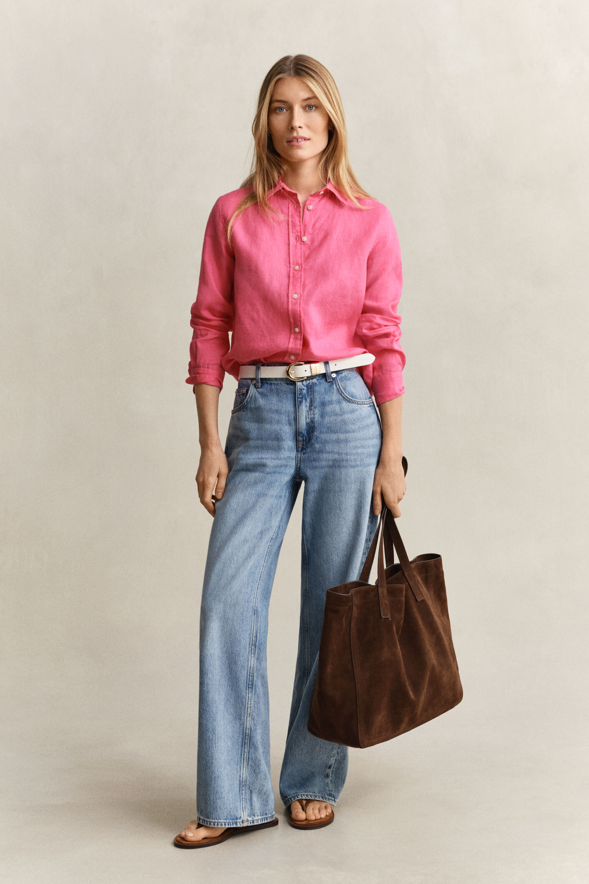 Regular Fit Leinen Bluse