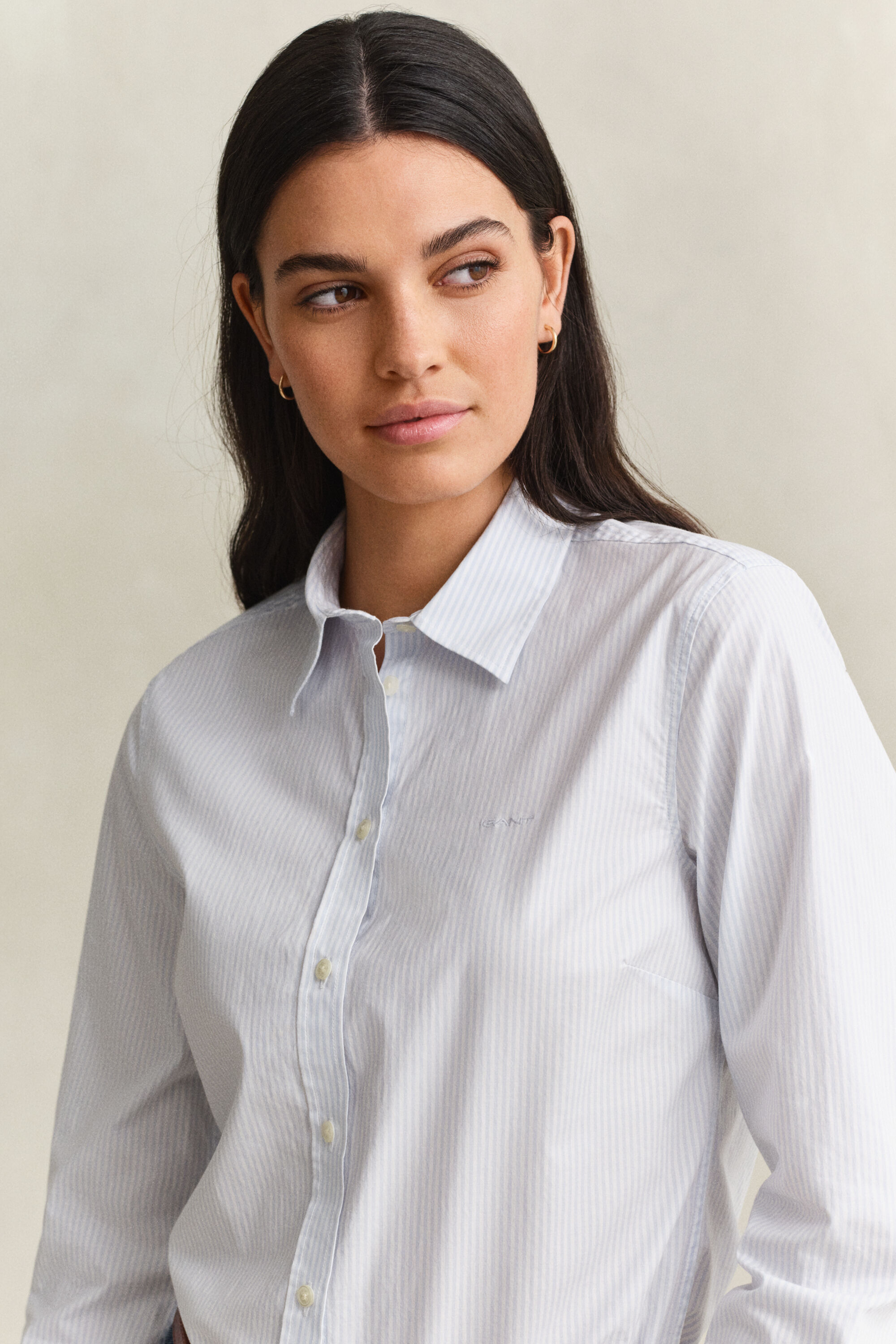 Gestreifte Popeline-Bluse