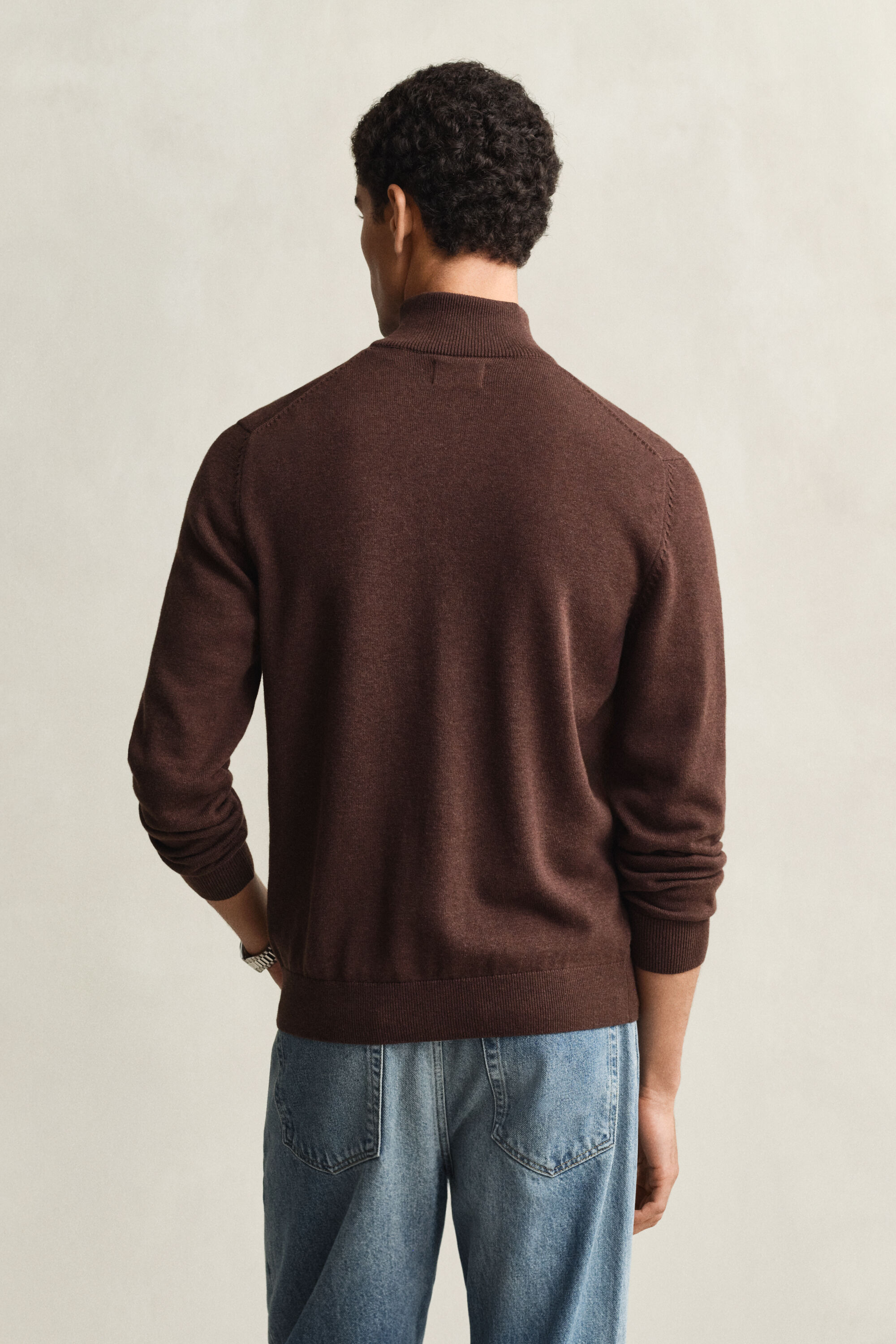 Casual Cotton Strickjacke mit Reißverschluss