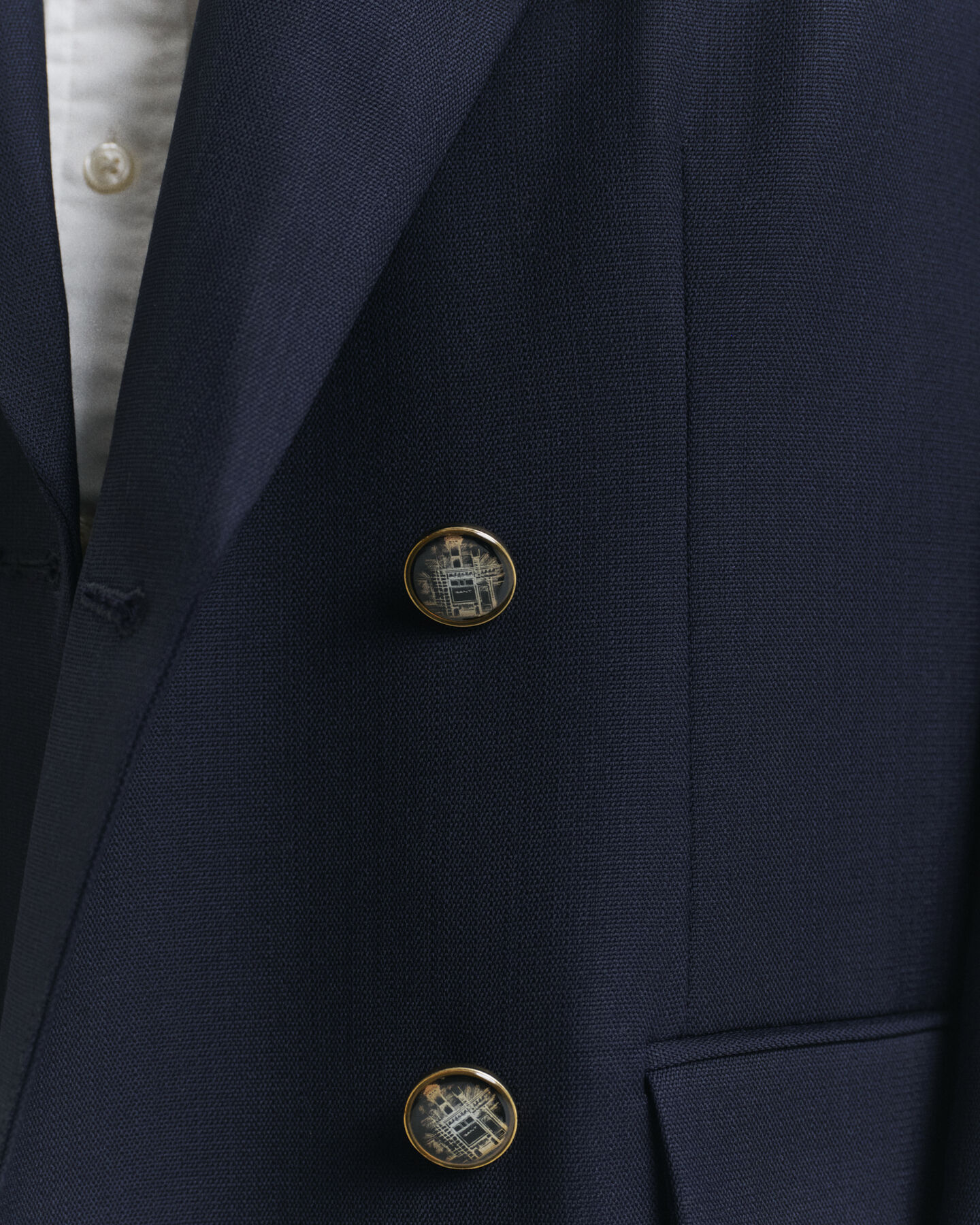 Oversized Hopsack Blazer aus Wolle