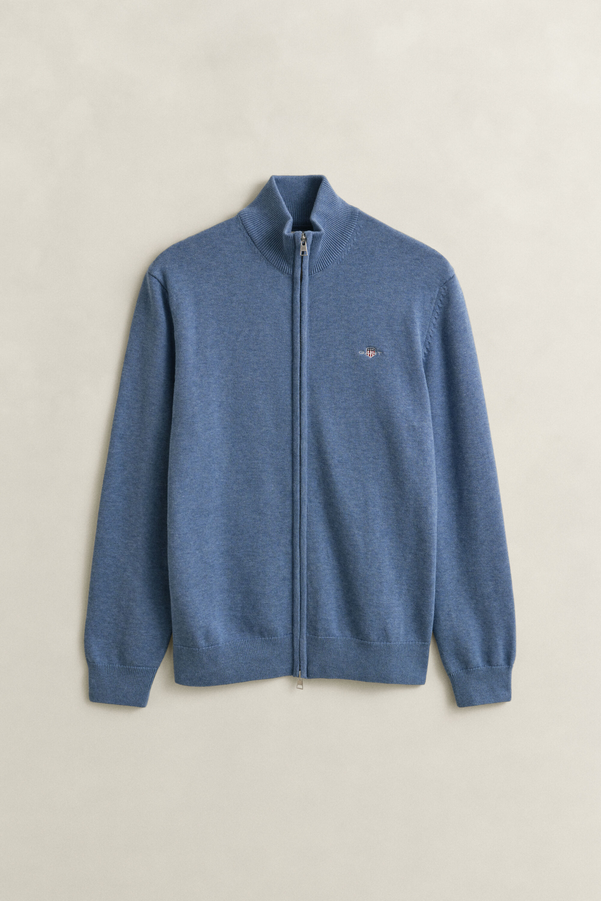 Casual Cotton Strickjacke mit Reißverschluss