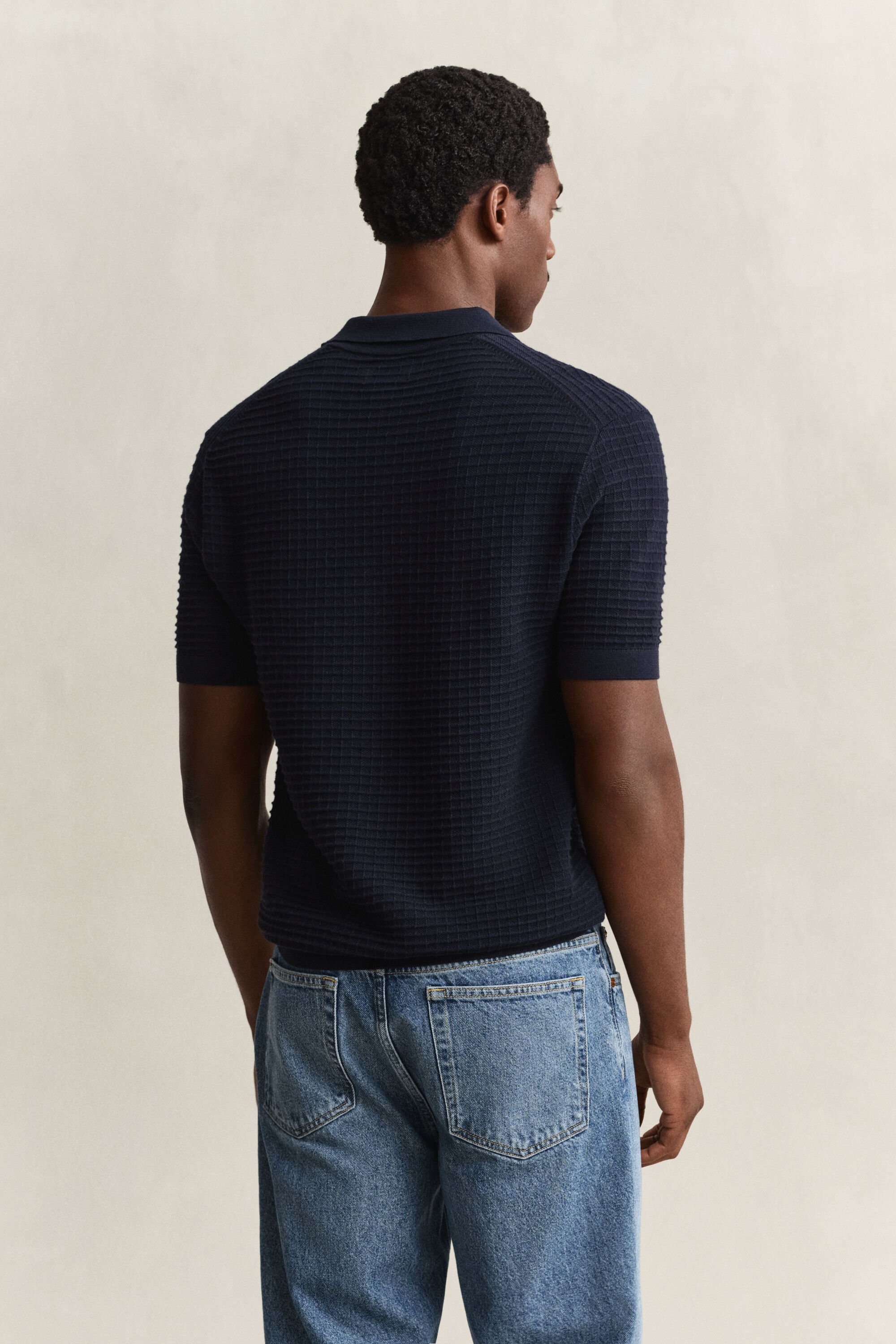 Strukturierter Polopullover