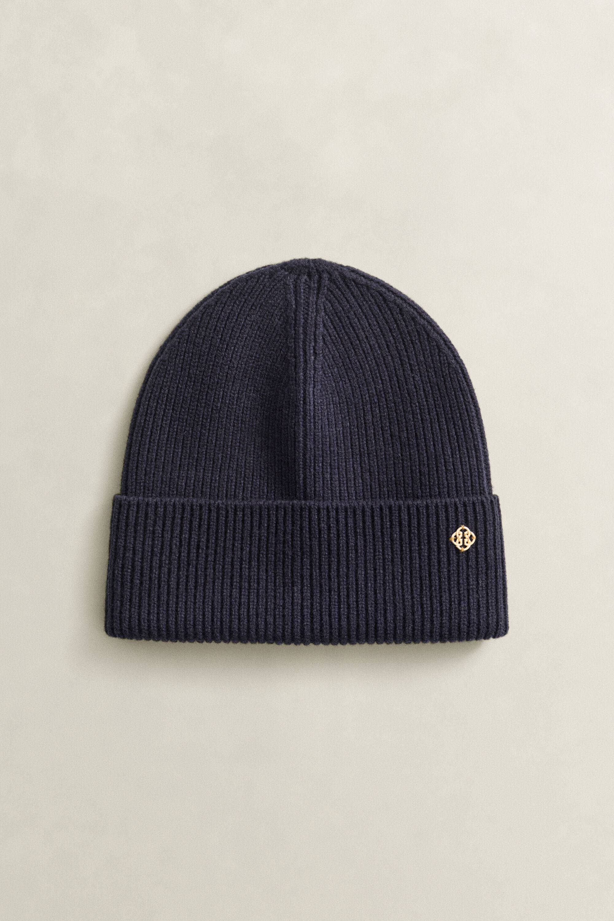 Gerippte Beanie aus Wolle