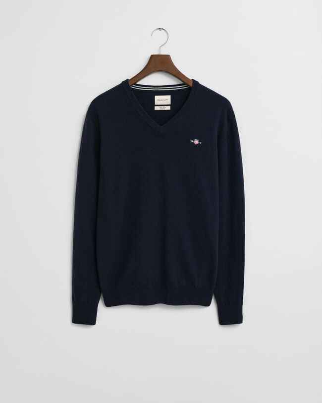 Superfine Lambswool V-Neck Pullover