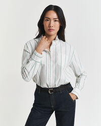 Relaxed Fit Classic Oxford-Bluse mit Streifen