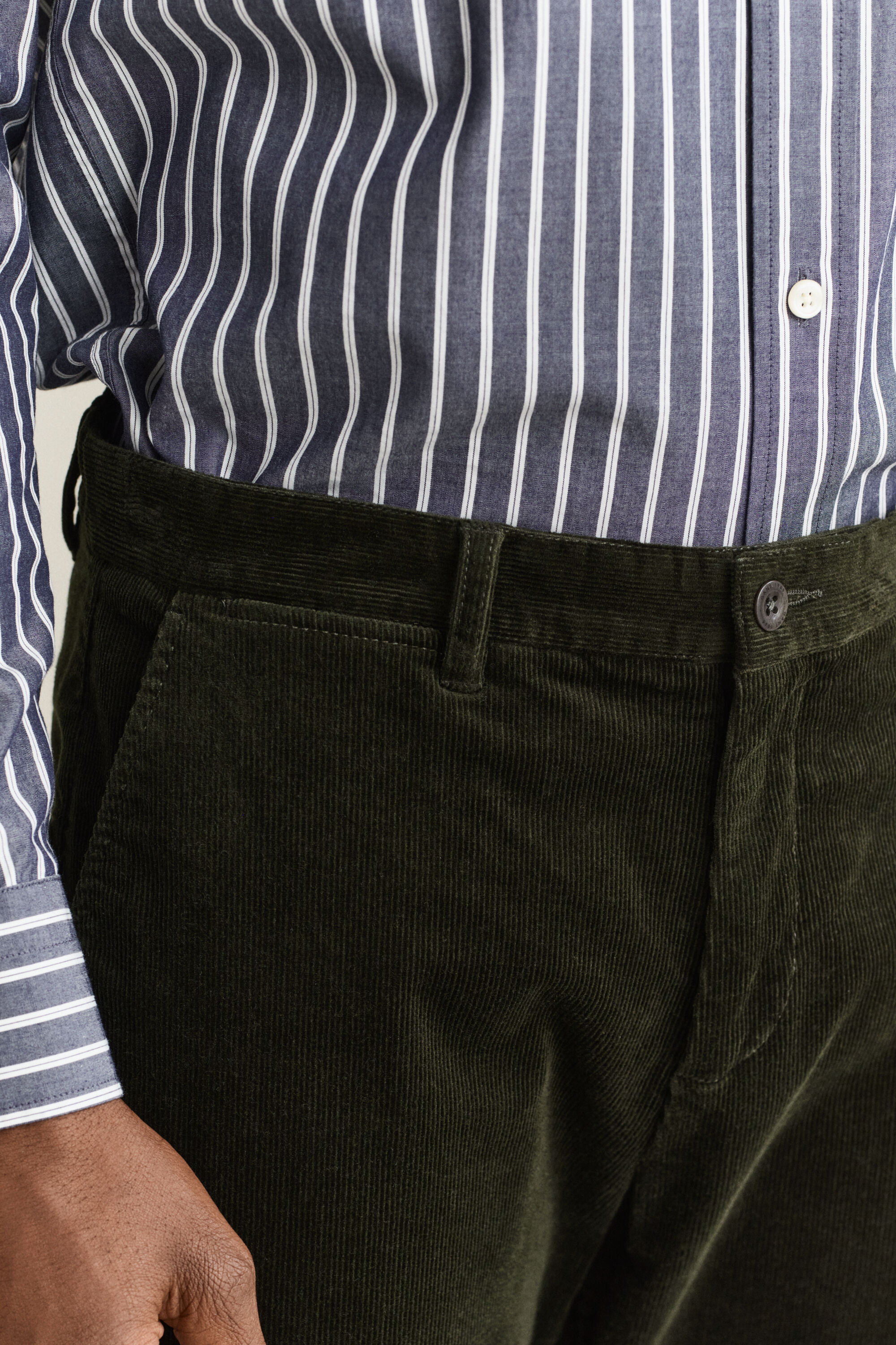 Regular Fit Cord Chinohose