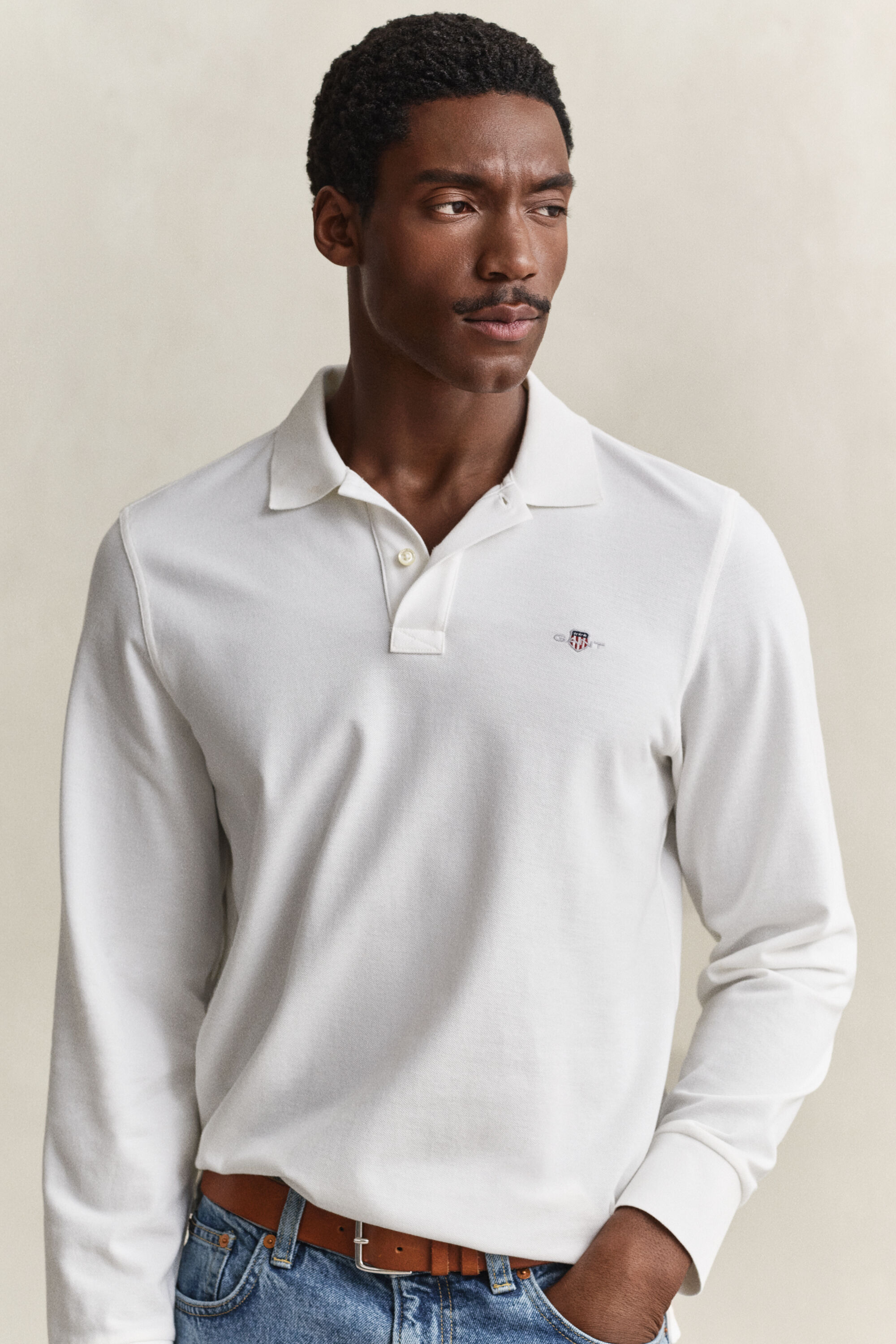 Langarm-Poloshirt