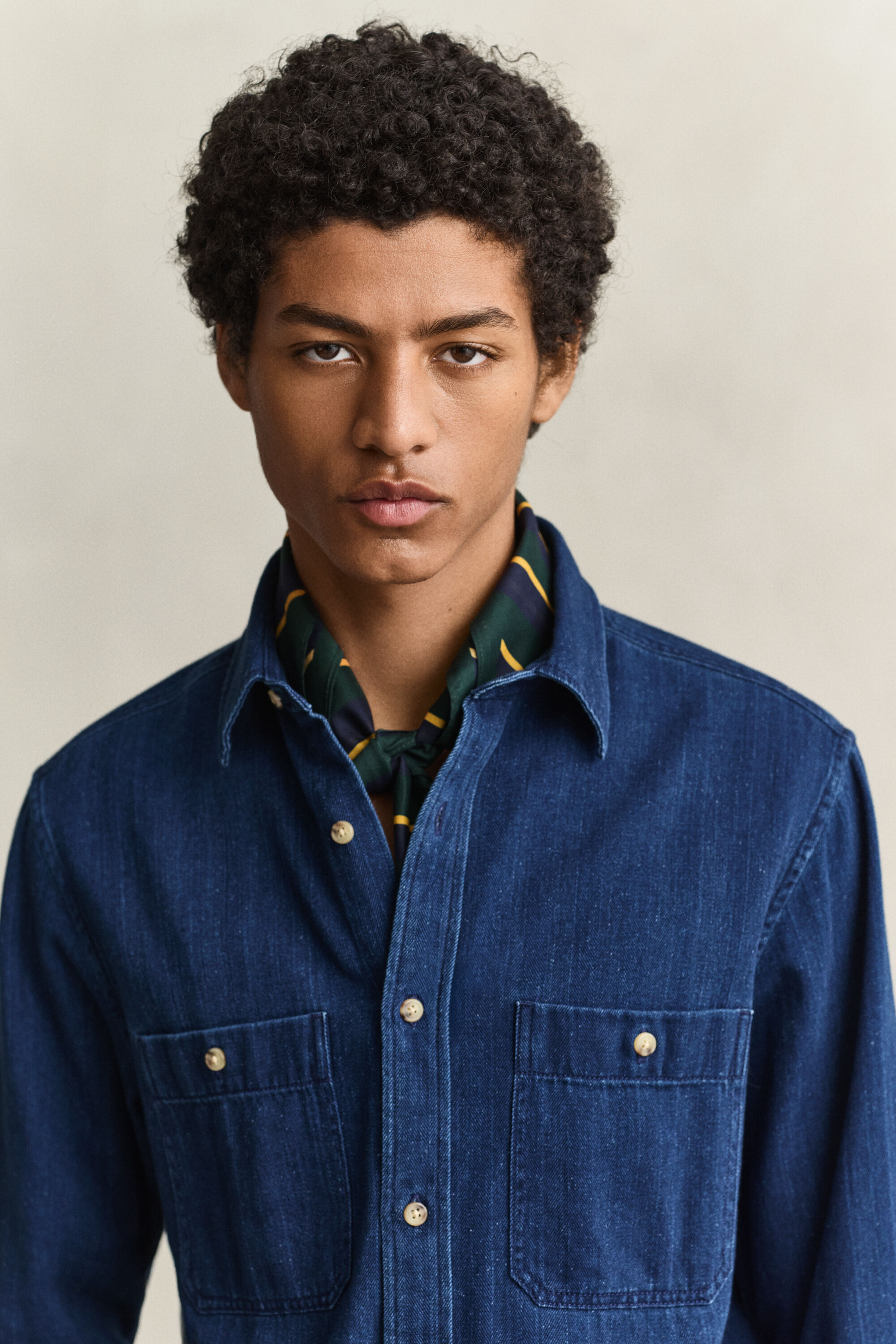 Indigo Herringbone Hemd