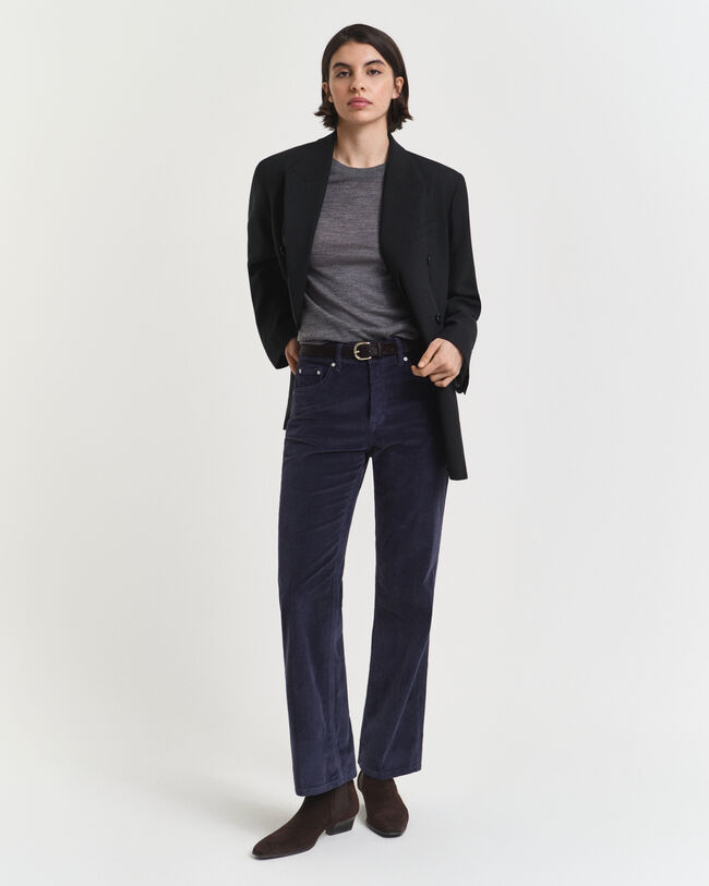 Rundhalspullover aus extra feiner Merinowolle