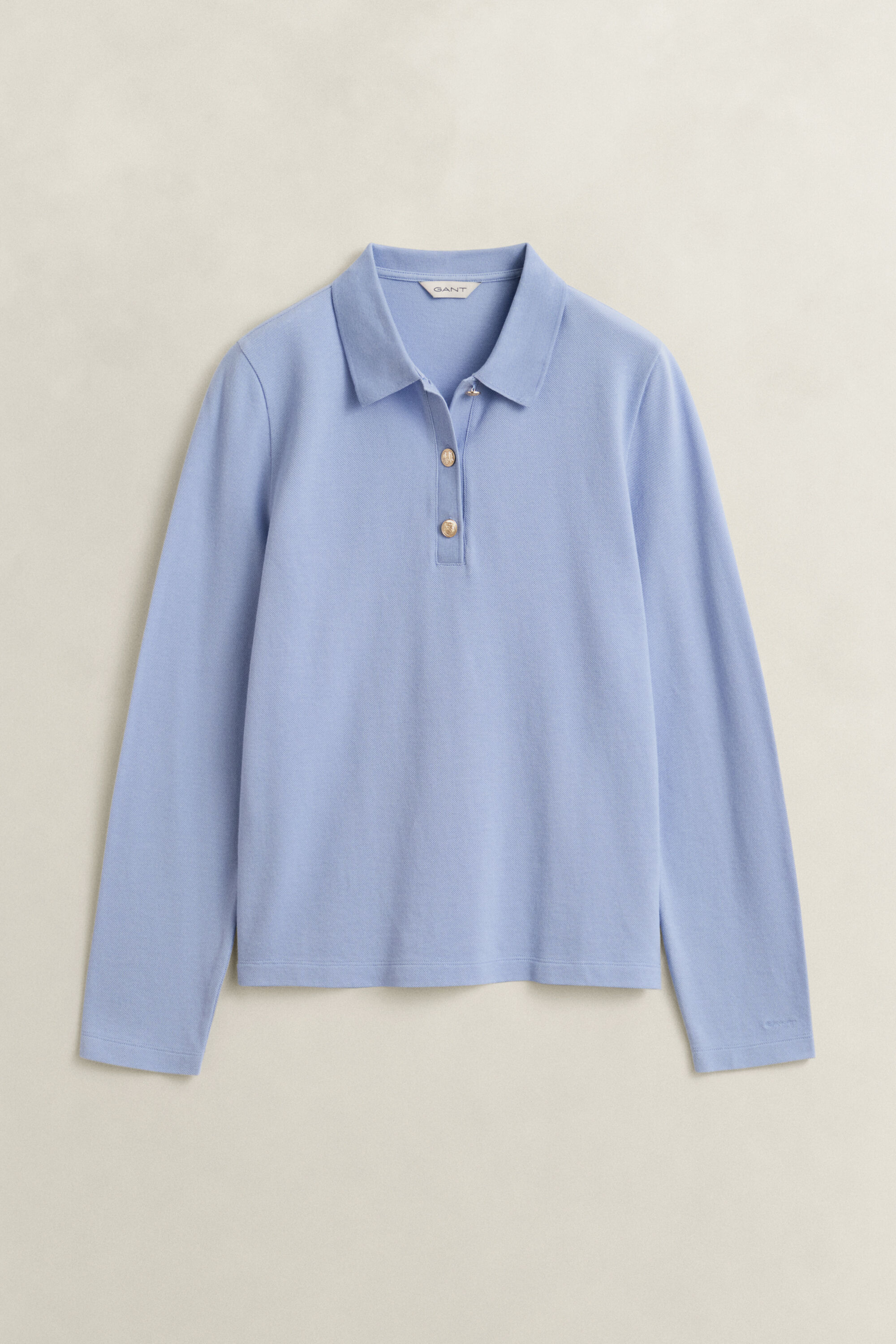 Langärmliges Piqué-Poloshirt