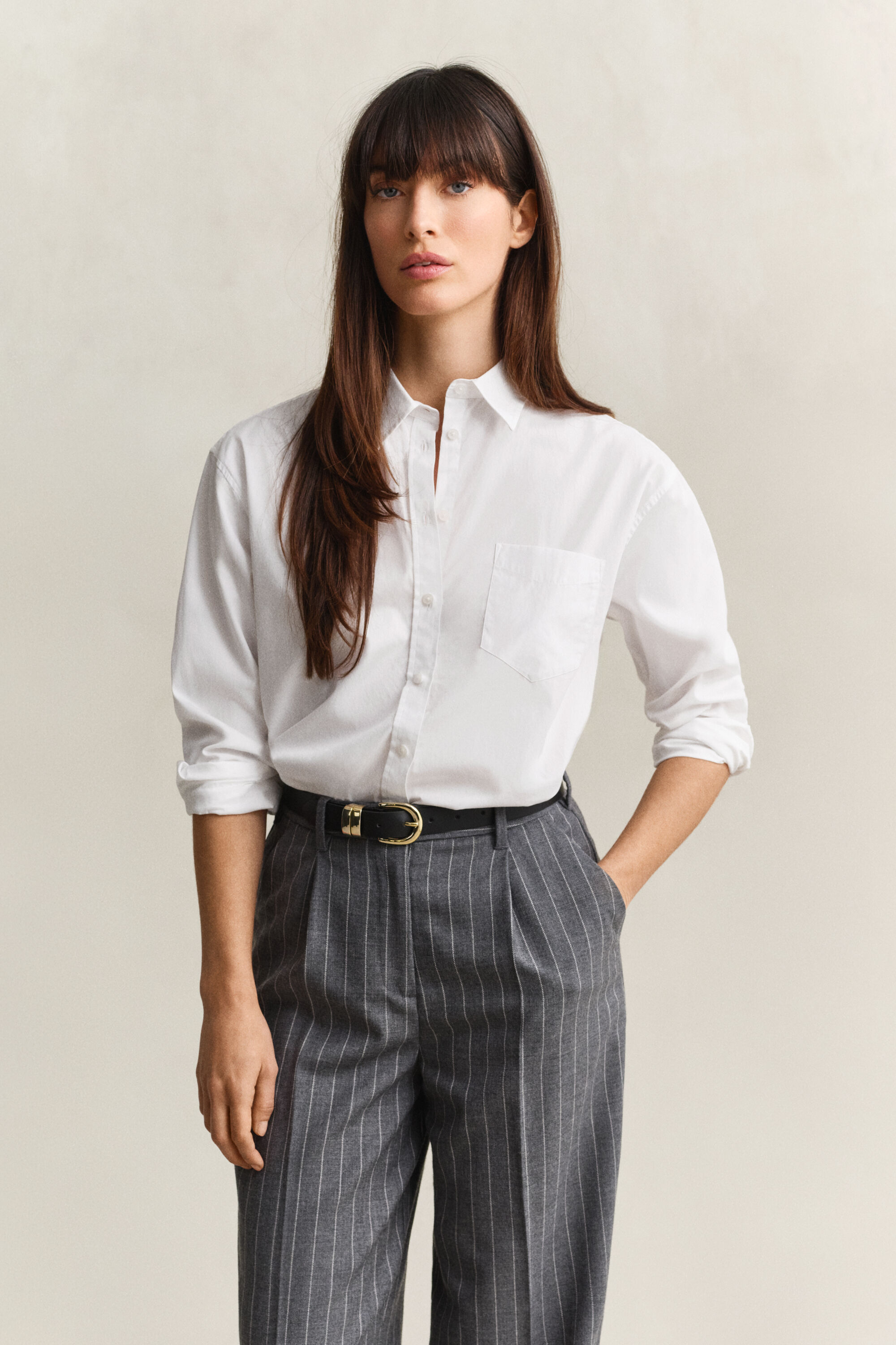 Regular Fit Classic Popeline Bluse