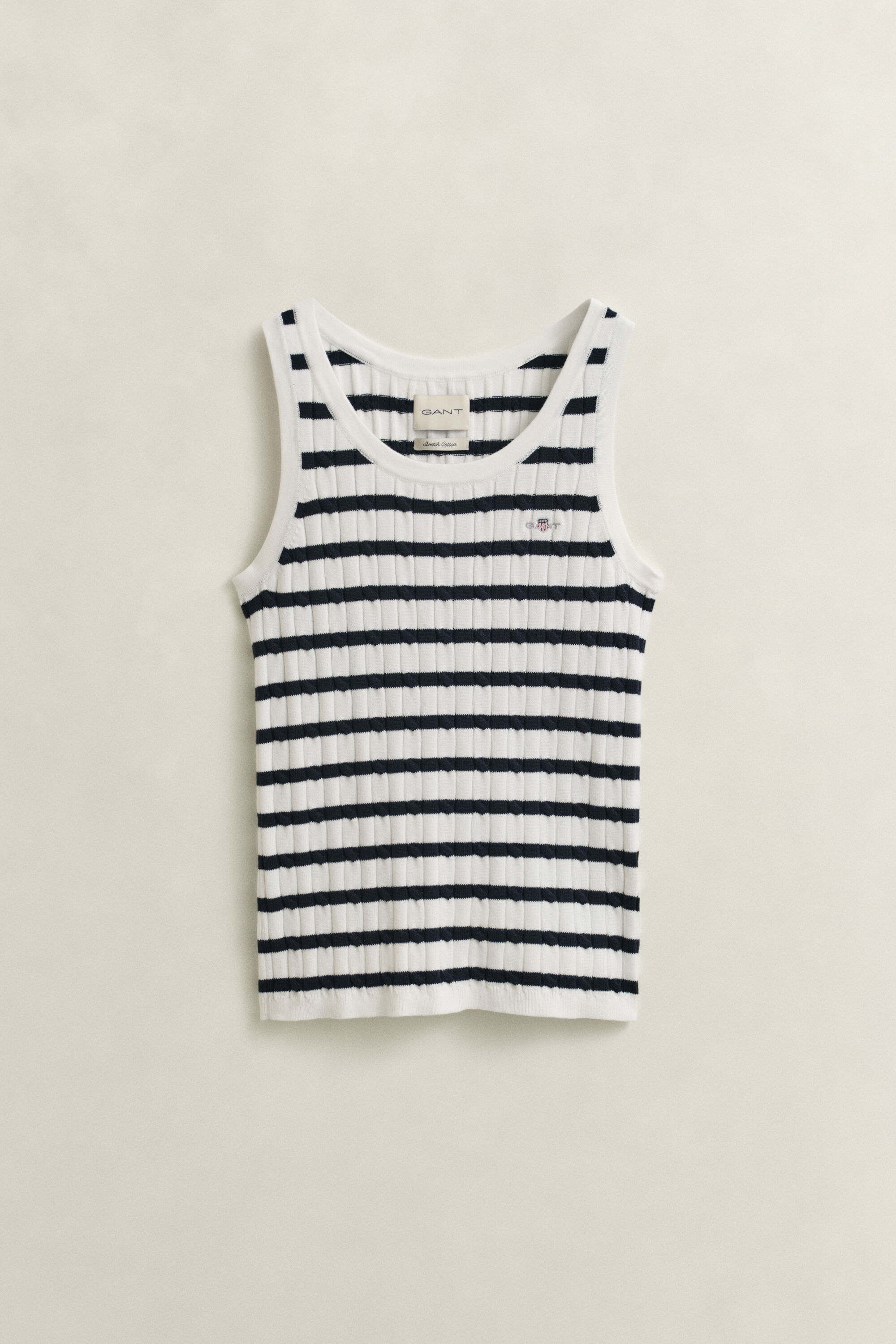 Gestreiftes Zopfstrick Tanktop