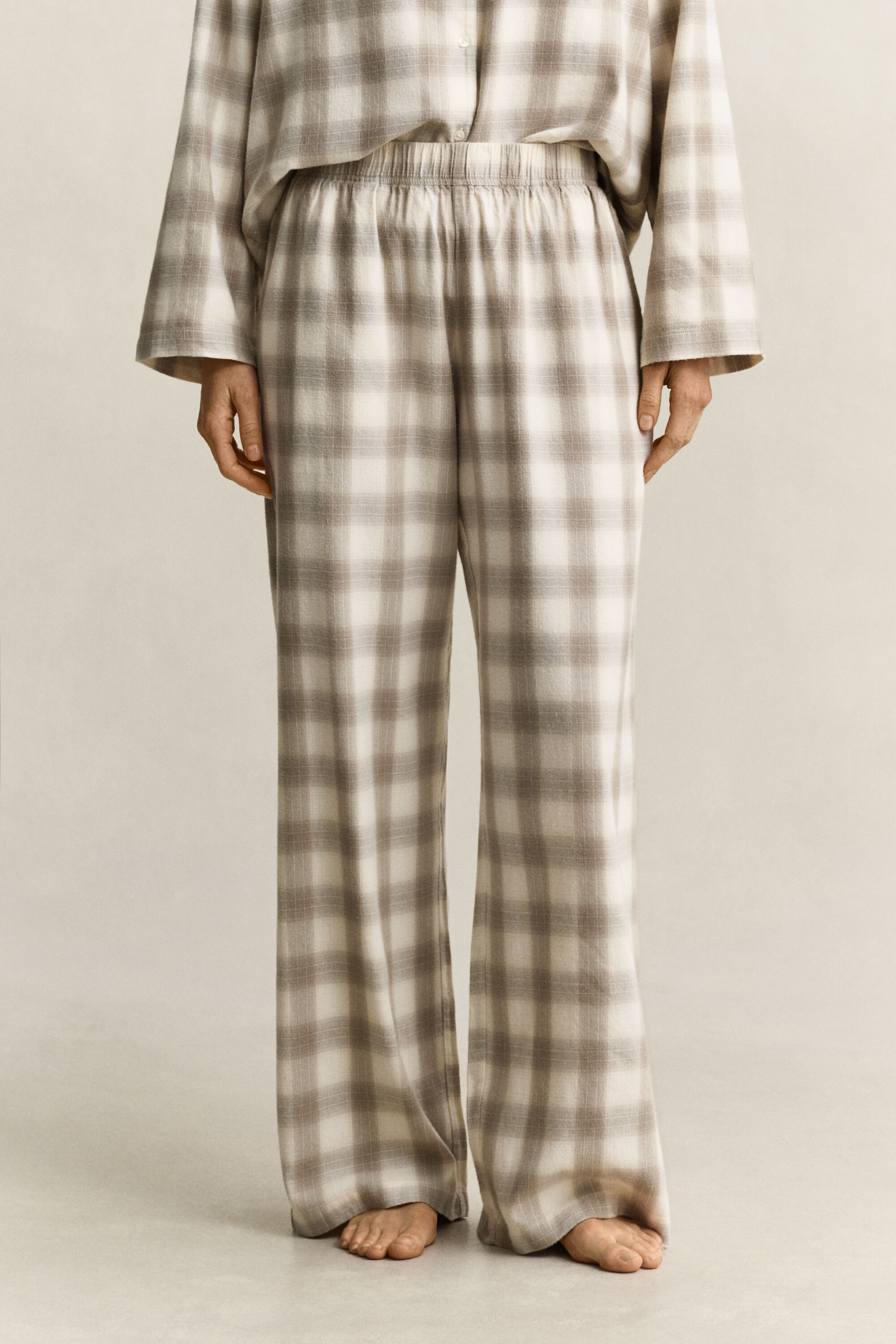 Karierte Pyjamahose aus Flanell