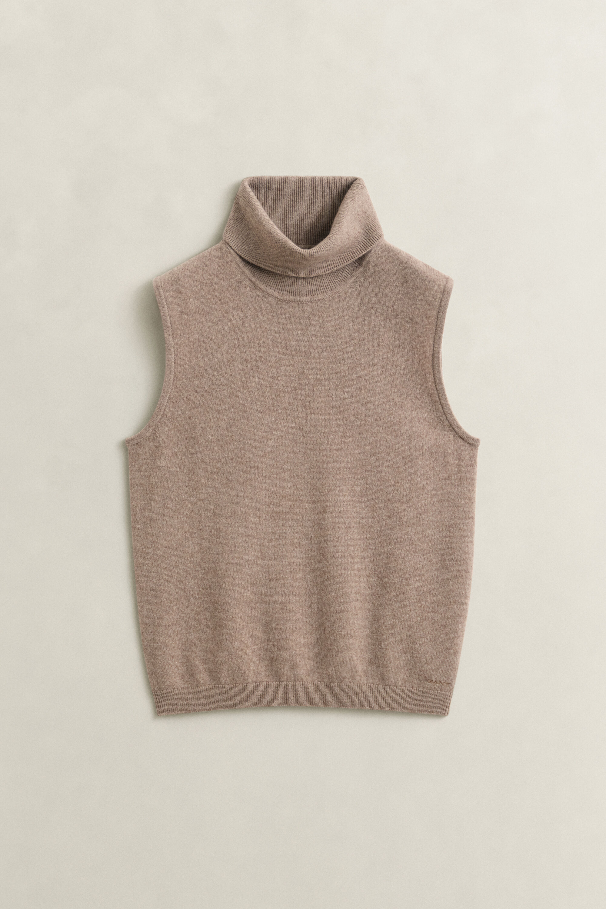 Ärmelloser Rollkragenpullover